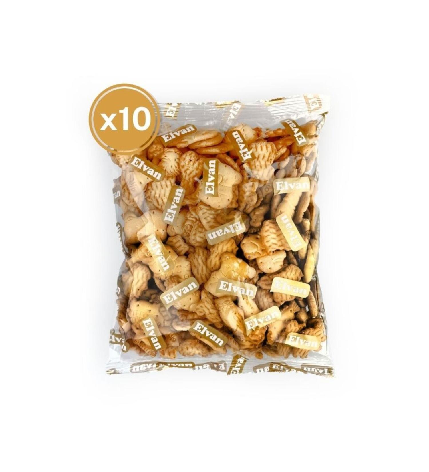 Elvan Chipsy Animal Figured Biscuits 200 Gr. 10 Pieces (1 Box)