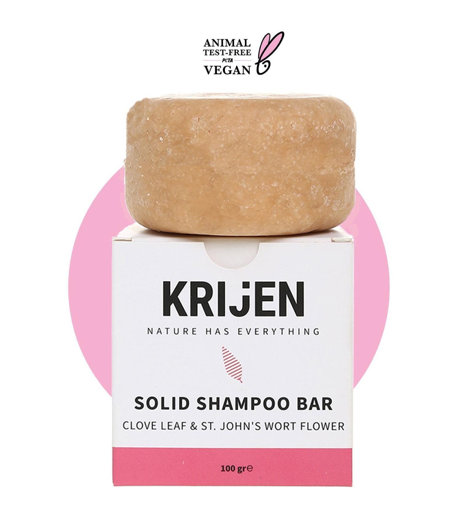 Krijen Carnation & St. John's Wort Solid Shampoo 100 gr - Buy Online on GoSupps.com