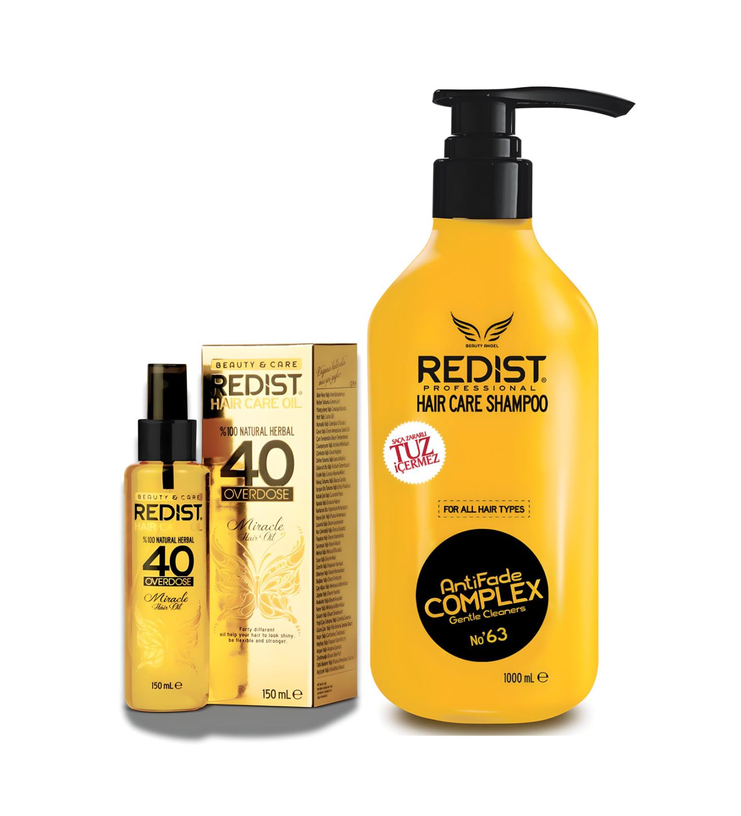 Redist Shampoo Salt-Free 1000 ml + 40 Plant Care Oil - Buy Online on GoSupps.com