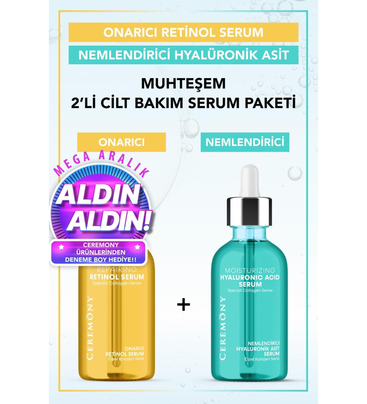 Ceremony Moisturizing Hyaluronic Acid Repairing Retinol Skin Care Serum 30 ml - Buy Online on GoSupps.com