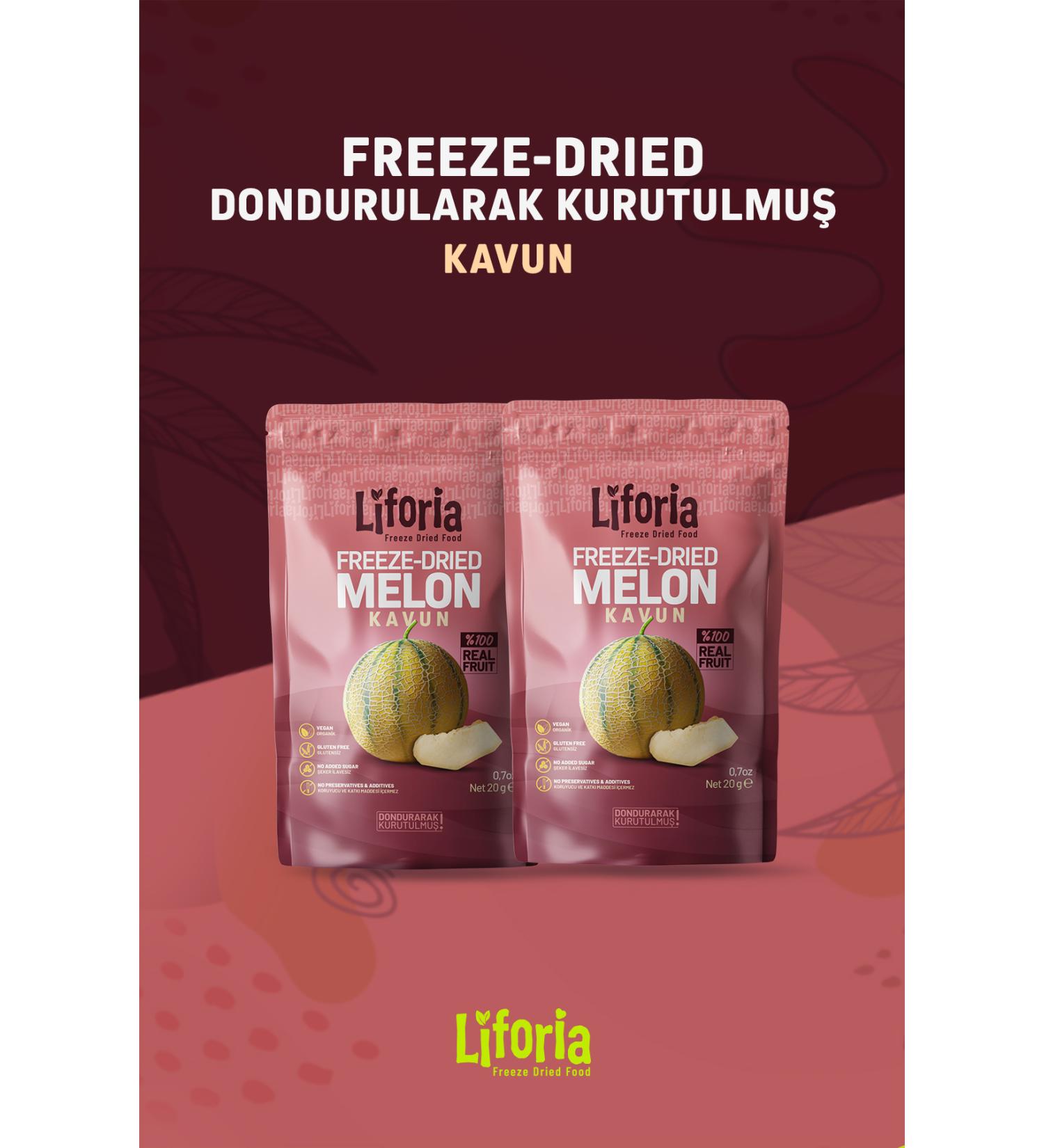 Liforia 2li Opportunity Pack - Freeze Dried Melon Thin Slices 20gr