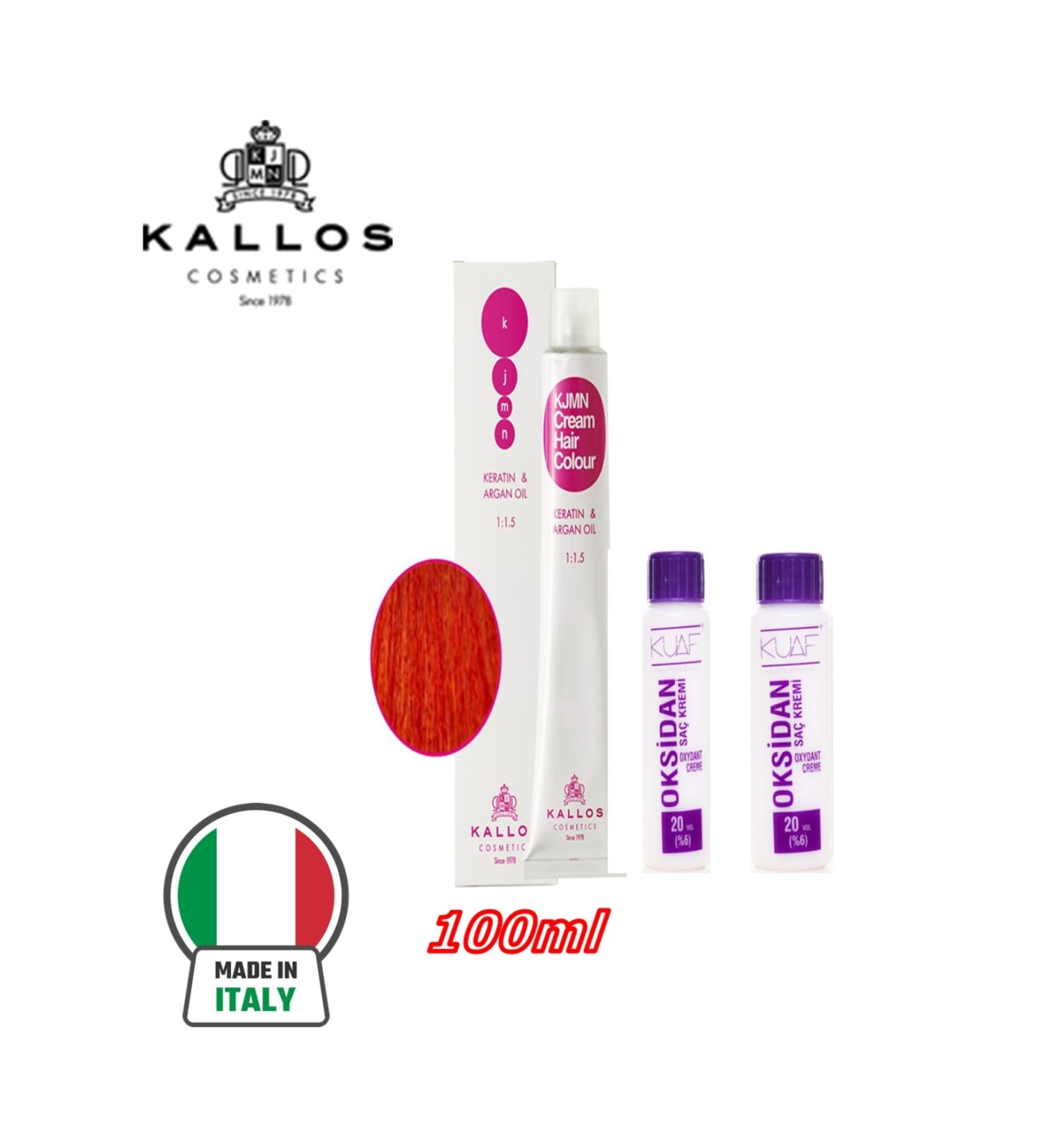 Kallos Cosmetics KALLOS KJMN Cream Hair Dye 88.44I Light Blonde Intense CopperKERATIN & ARGAN Italian Hair Dye 100ML