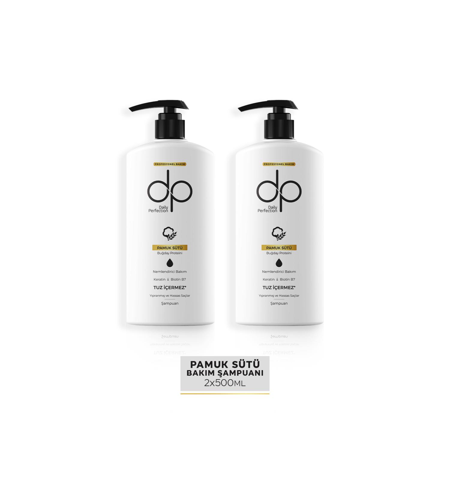 dp Daily Perfection Shampoo Cotton Milk 500 ml X 2 Pieces - Buy Online on GoSupps.com