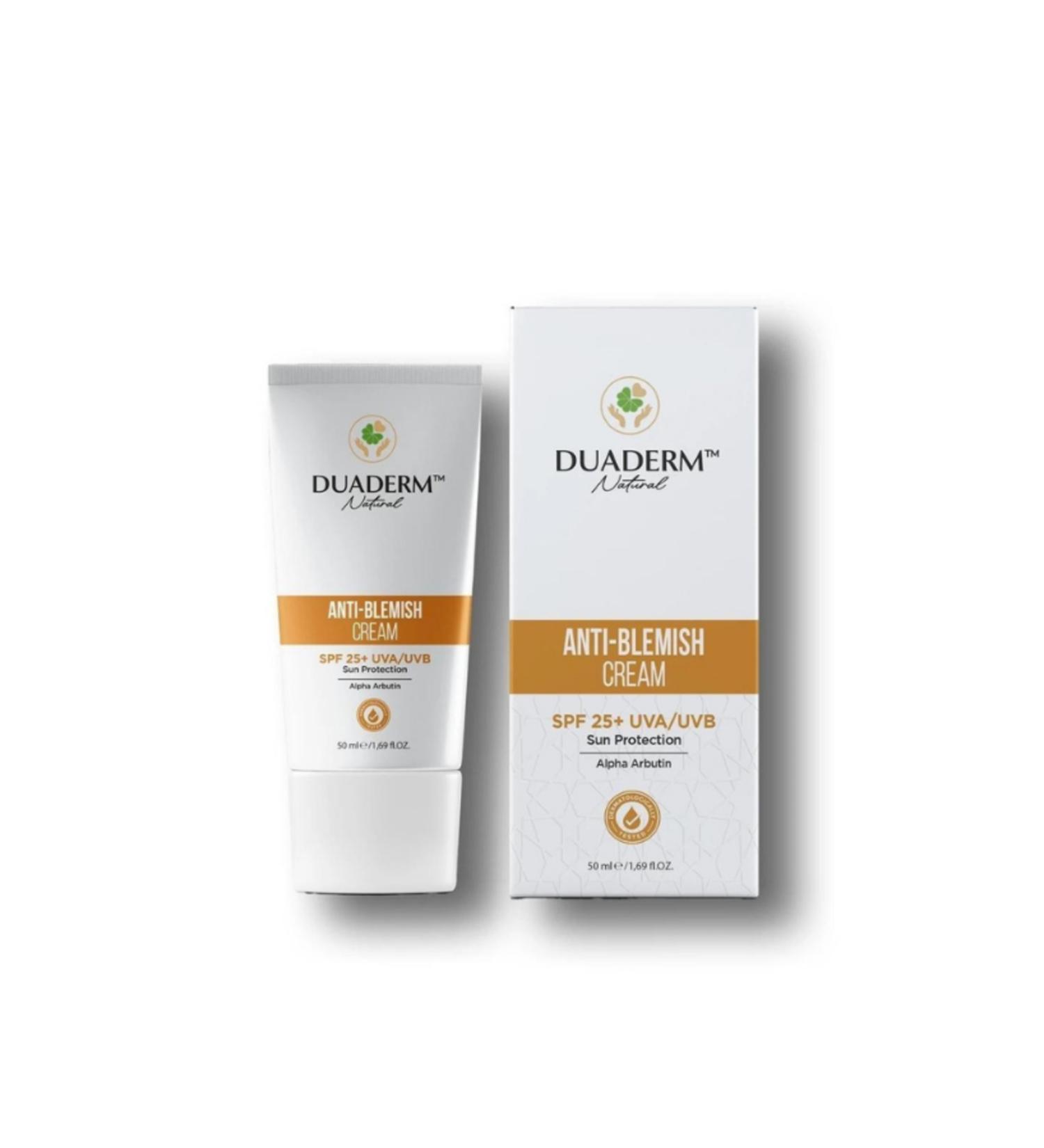 Duaderm Natural Anti-Blemish Face Sunscreen SPF25+ 50ml - Vegan