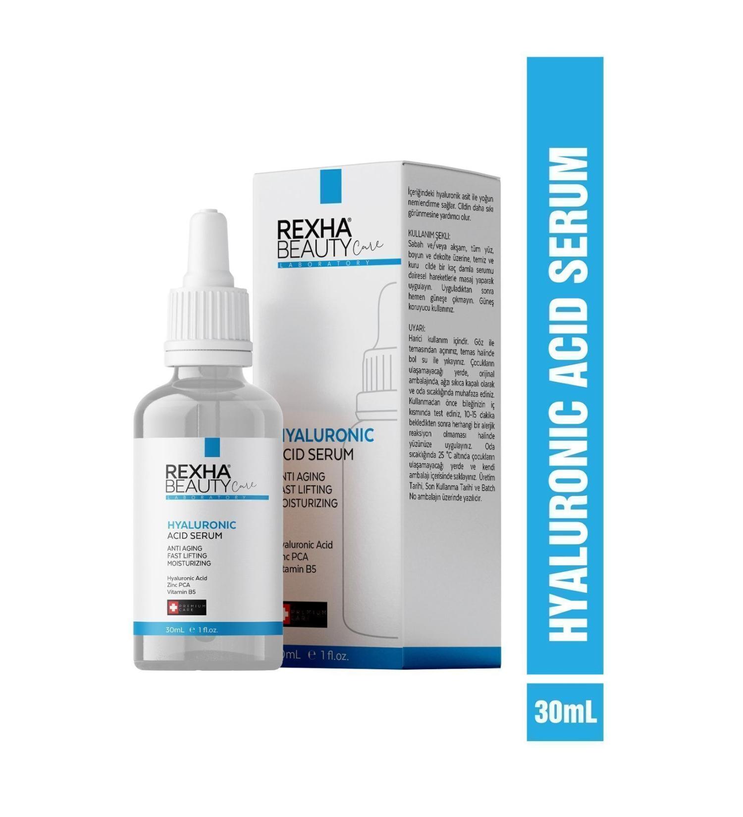 Rexha Beauty Hyaluronic Acid Serum 30 ml - Deep Moisturizing and Skin Care - Buy Online on GoSupps.com