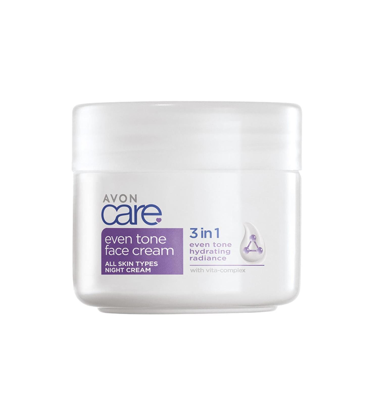 Avon Care 3 in 1 Even Tone Vita Complex Night Face Cream 100 Ml.