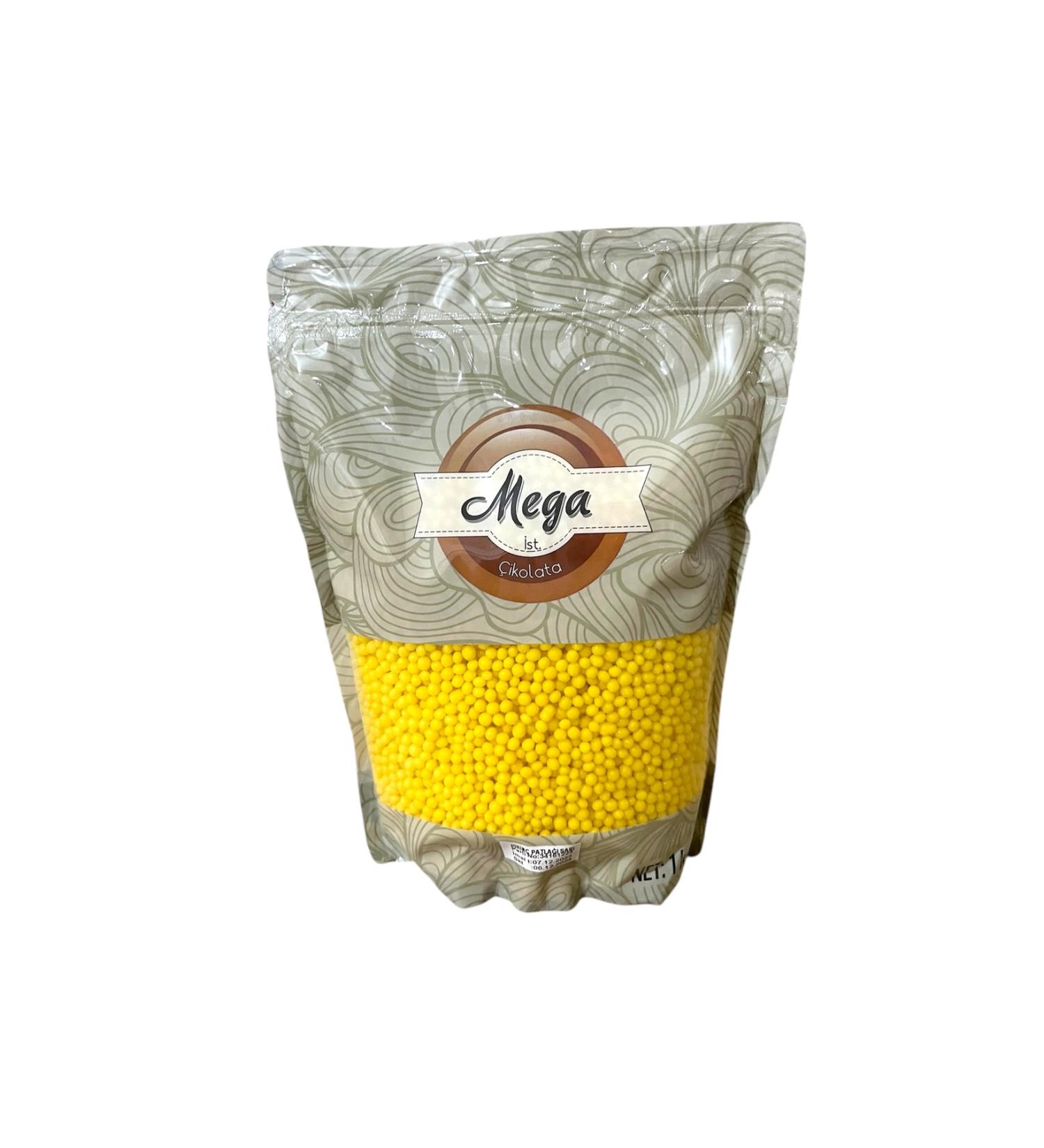 Mega YELLOW RICE CRACKS SMALL 1 KG.