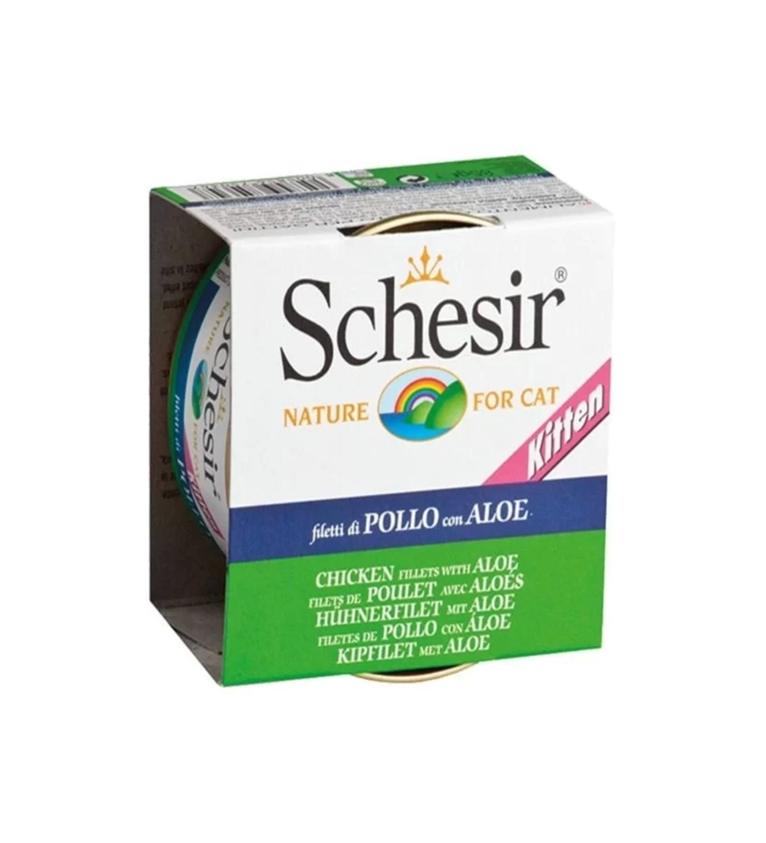 Schesir Kitten Chicken and Aloe Vera Kitten Canned Food 85 gr