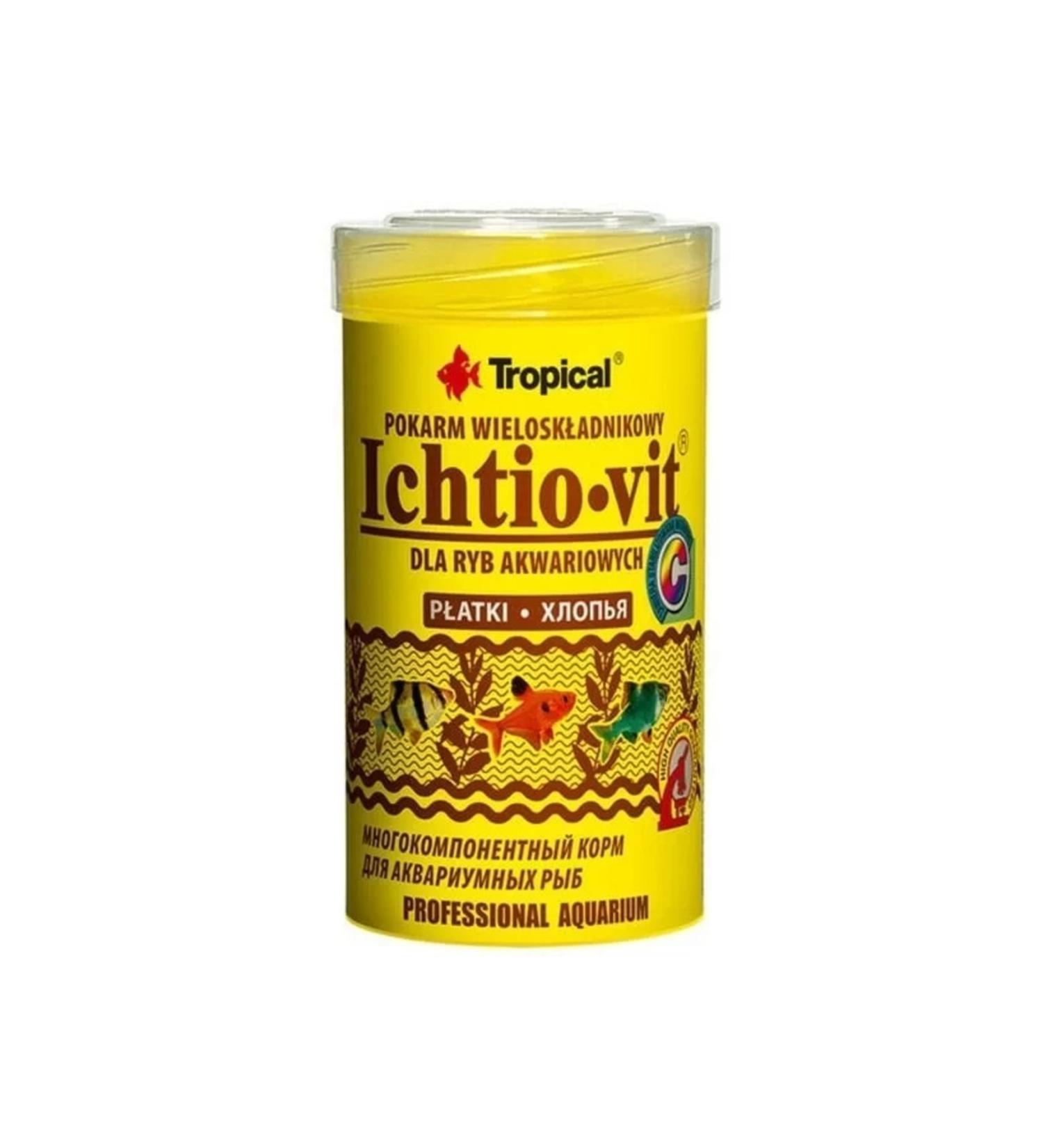 Tropical Ichtio-vit Rich Flake Fish Food 100 ml 20 gr