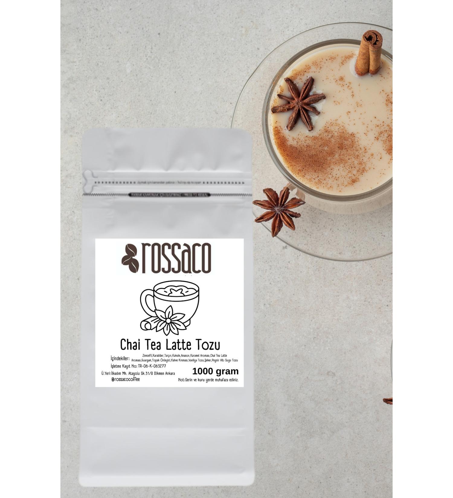 Rossaco Chai Tea Latte 1000 grams Spice Mix Ginger Cinnamon and more