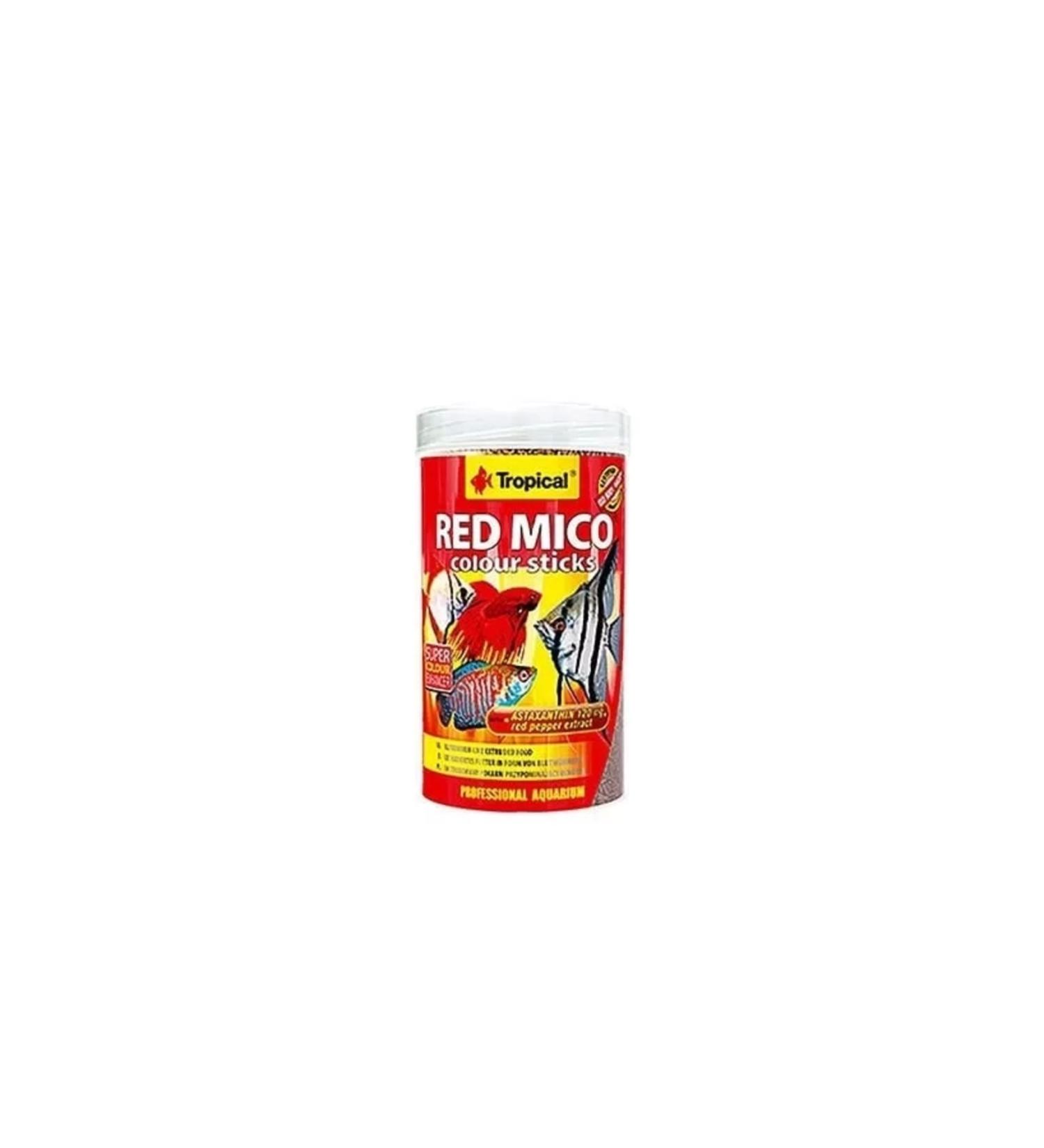Tropical Red Mico Colour Sticks Bloodworm Extruded Fish Food 250 ml 80 gr