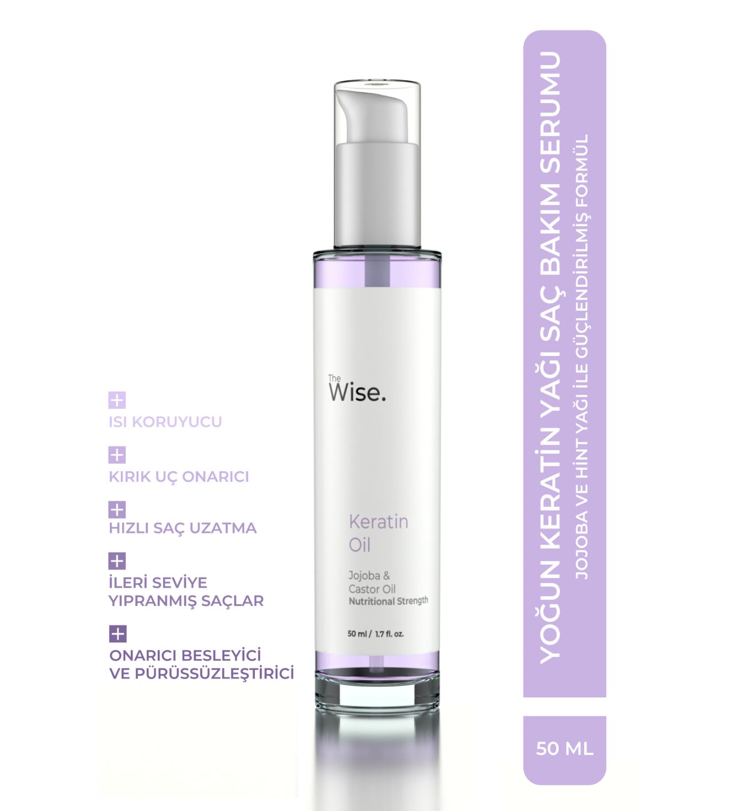 Wise Keratin Oil Serum Repair Moisturizer for Damaged Hair Preventing Split Ends Nourishing Hair Care - Buy Online on GoSupps.com