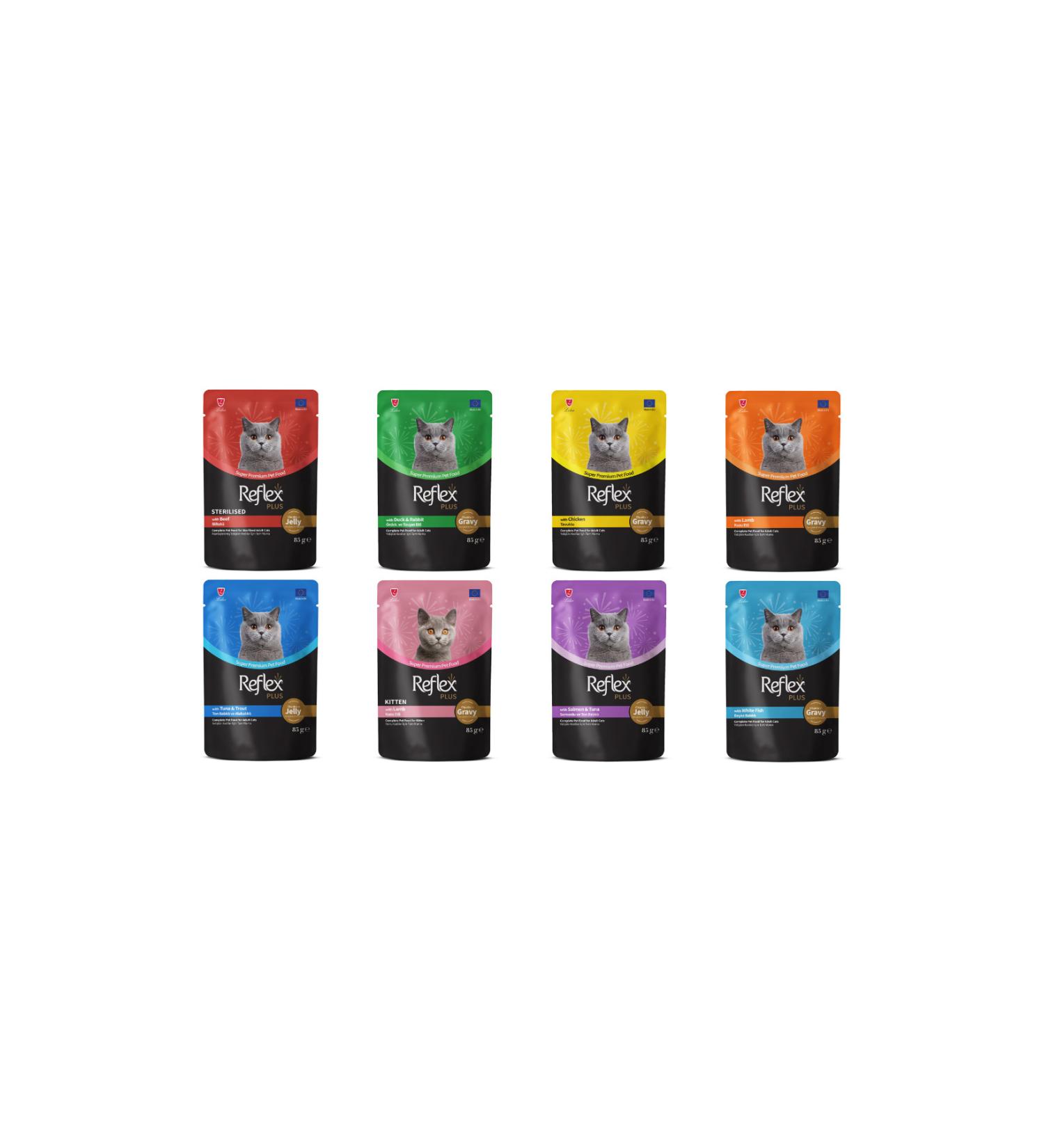 Reflex Plus Pouch Cat Wet Food Varieties 85 Gr X 8 Pieces