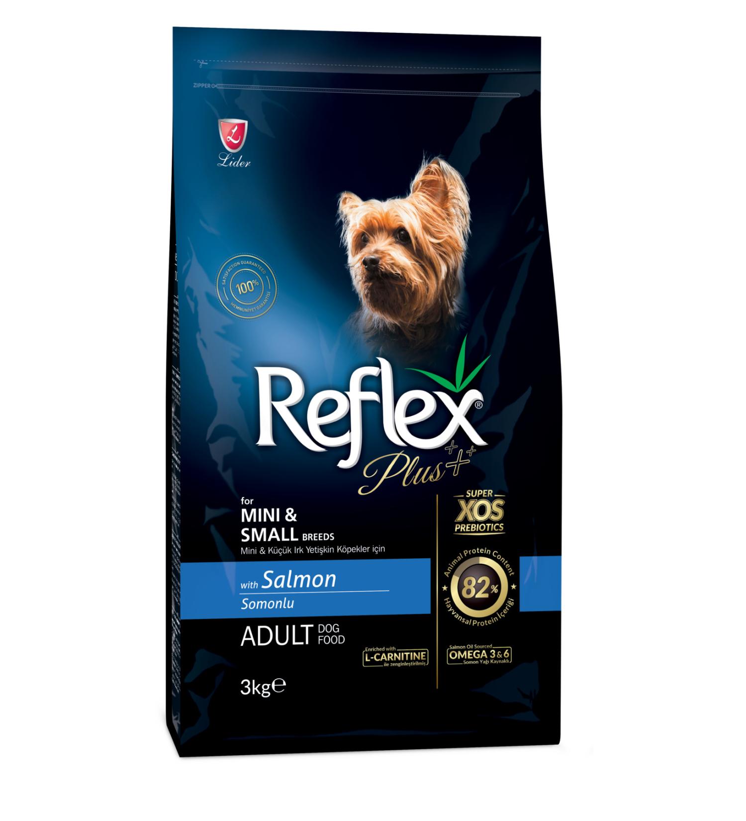 Reflex Plus Small Mini Breed Adult Dog Food with Salmon 3 kg - Buy Online on GoSupps.com