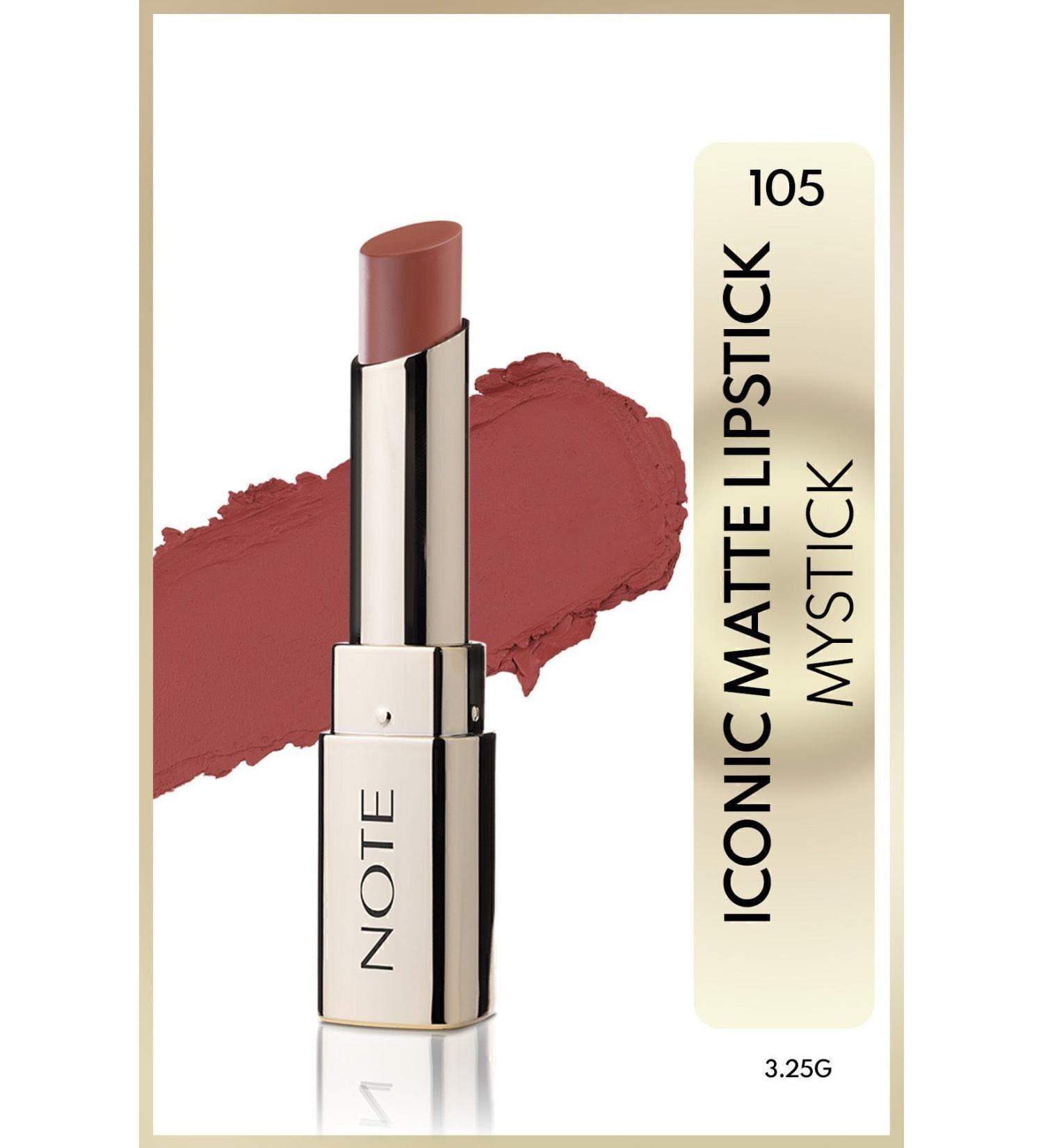 Note Cosmetics Intense Pigmented Matte Lipstick with Permanent Formula-105 Mystick Passi-227