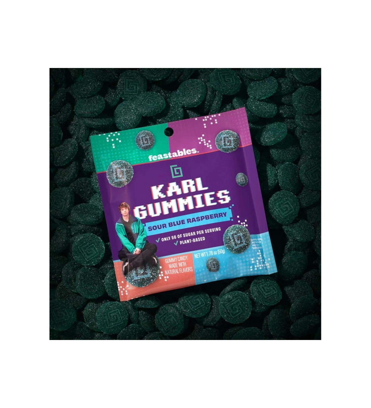 Feastables Mr Beast Gummies Sour Blue Raspberry 100 gr