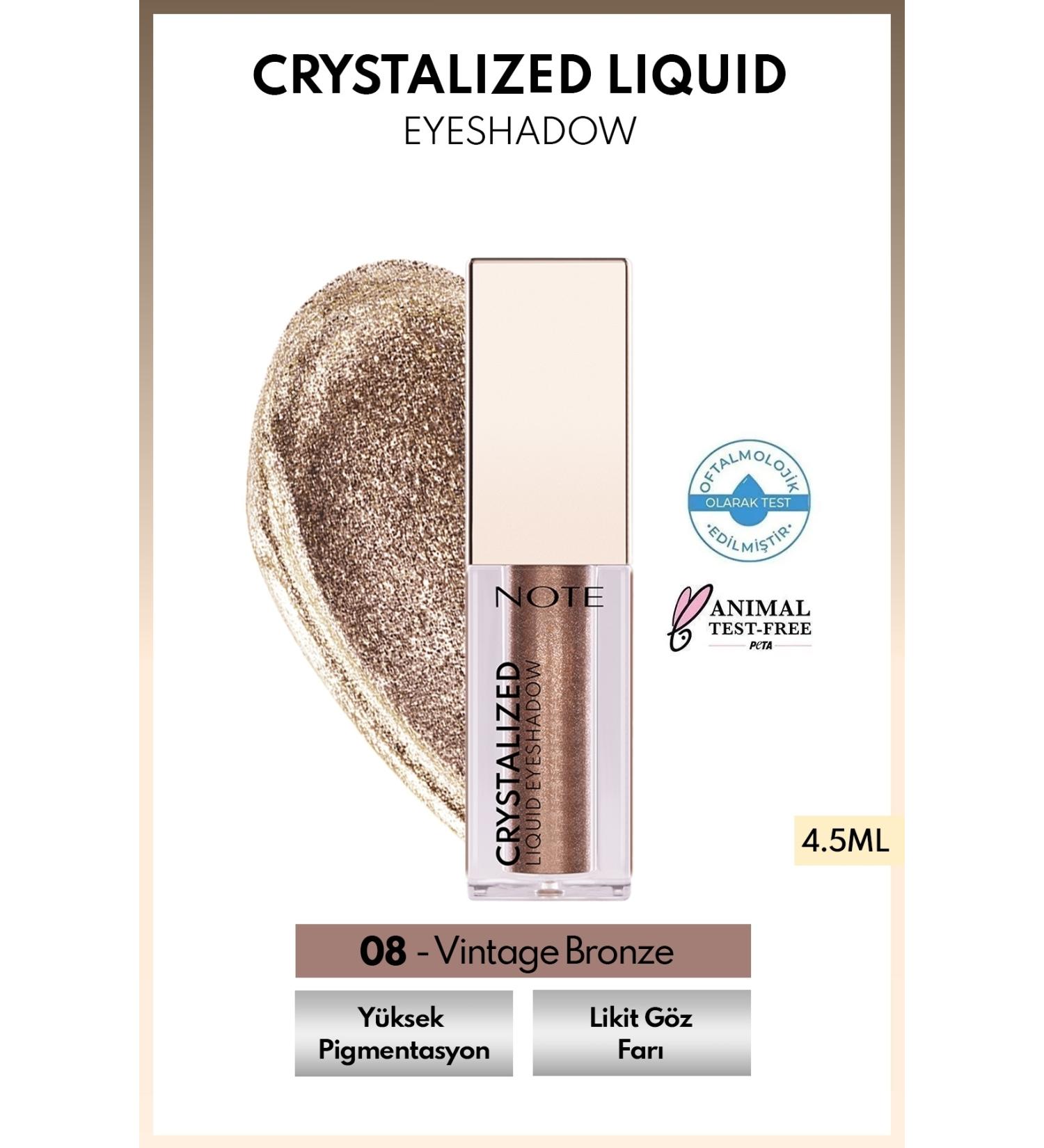 Note Cosmetics High Pigment All-Day Long Liquid Metallic Eyeshadow With Creamy Texture 08 Vintage Passi.4848