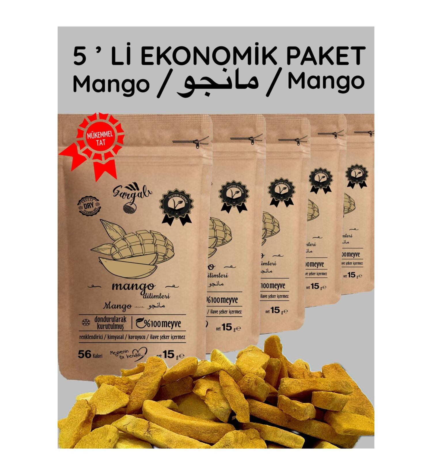 Gargali Mango 5' Pack Freeze Dried Healthy Food Manufacturer Freeze Dried Tropical Fruit Chips - Buy Online on GoSupps.com