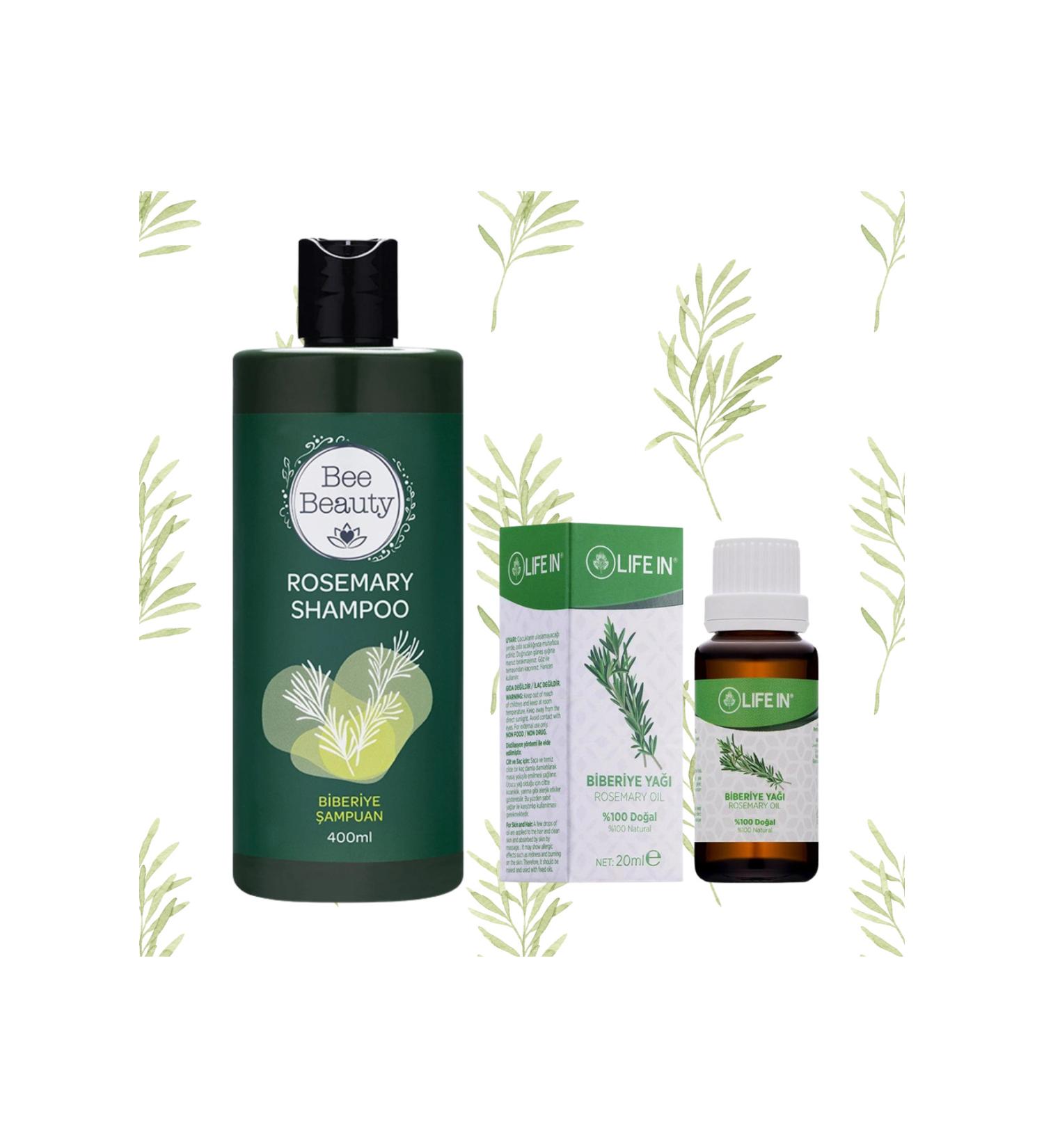Bee Beauty Rosemary Shampoo 400 ml - Life In Rosemary Oil 20 ml Set of 2 - Buy Online on GoSupps.com