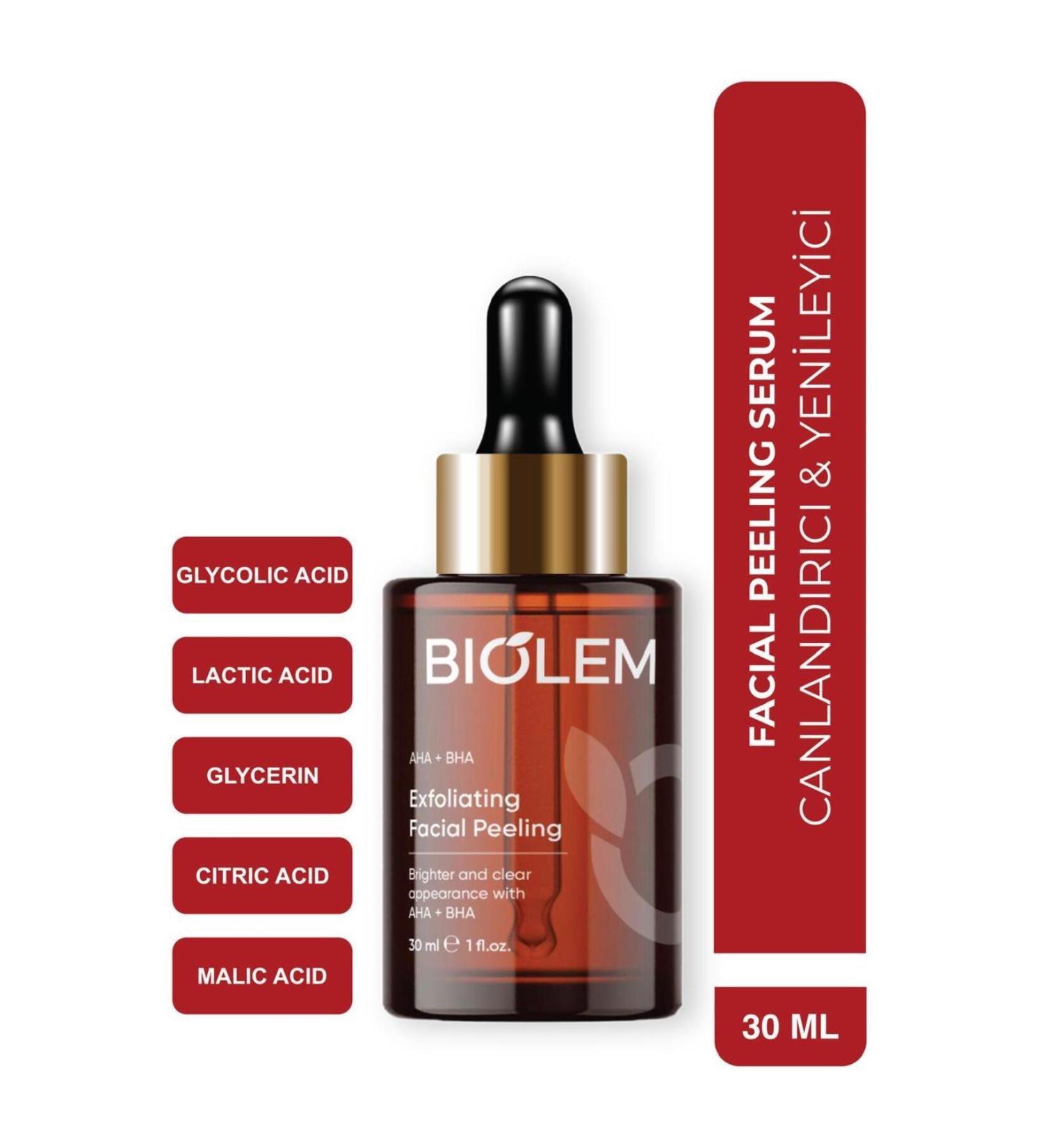 Biolem Aha & Bha Peeling Pore Tightening Anti-Stain and Moisturizing Serum - Buy Online on GoSupps.com