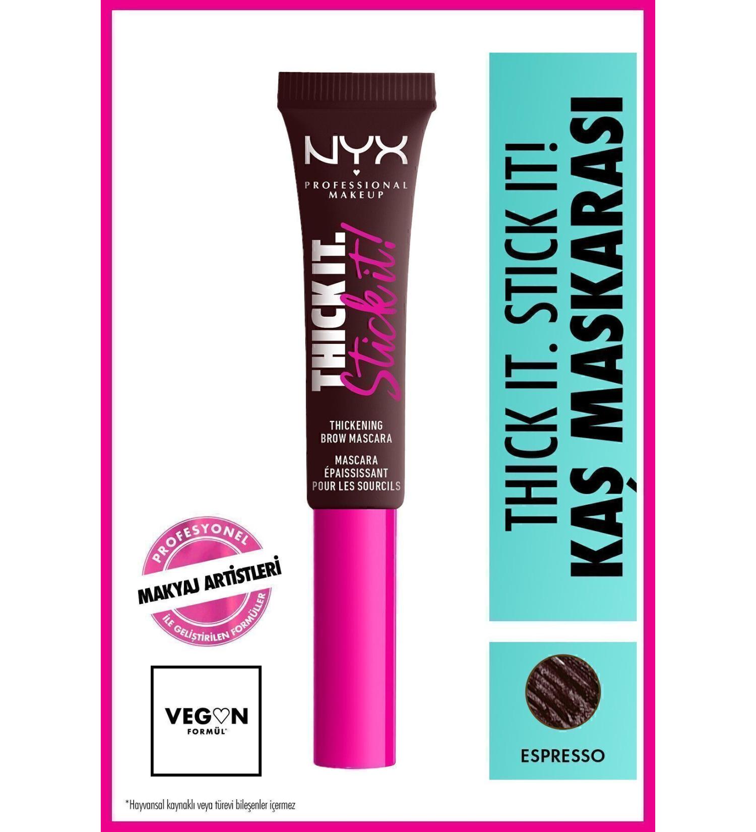 NYX Professional Makeup Thick It. Stick It! Eyebrow Mascara Espresso - Buy Online on GoSupps.com