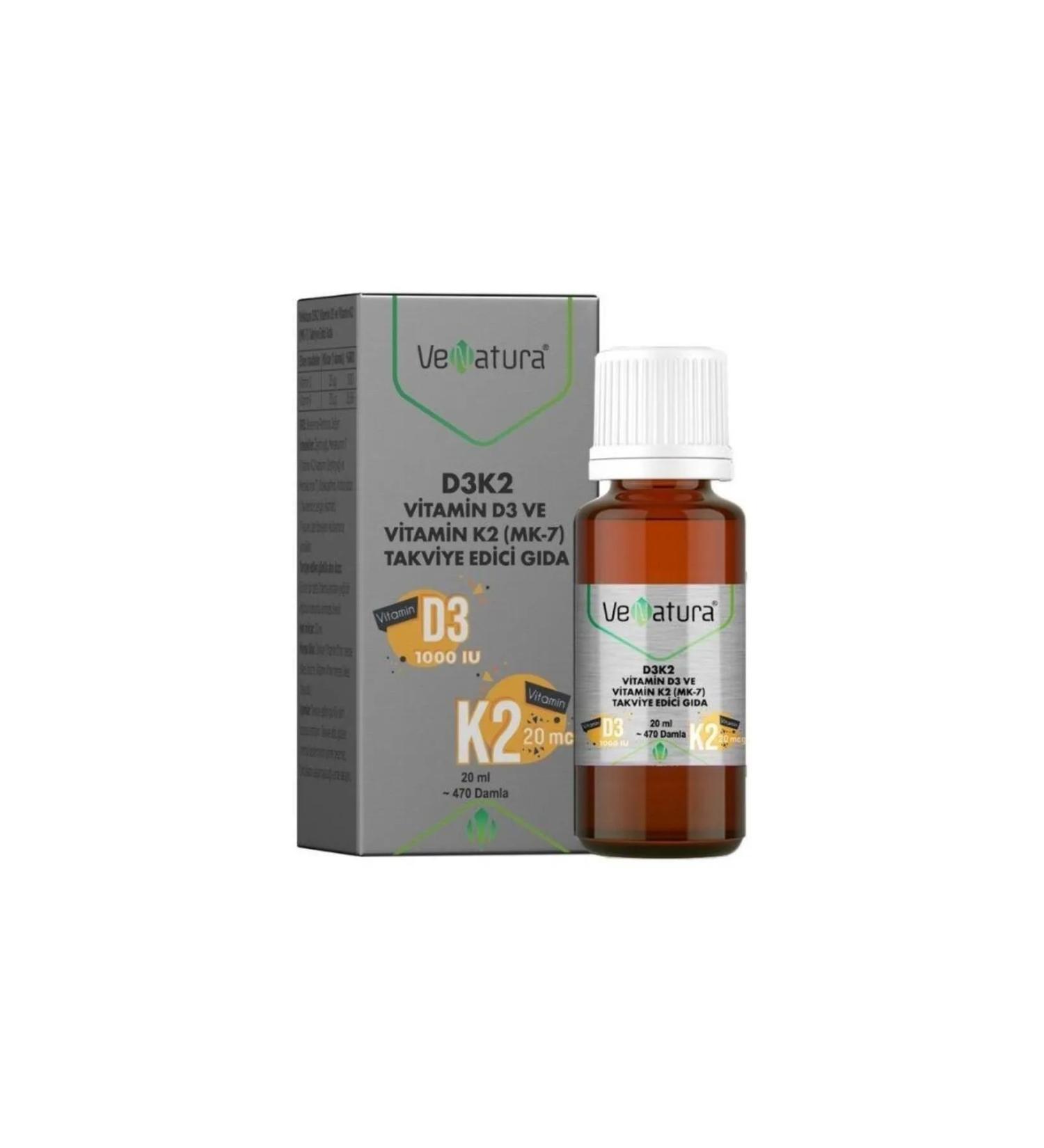 NOVAFACE Venatura D3k2 Menaquinon 7 Drops 20 ml