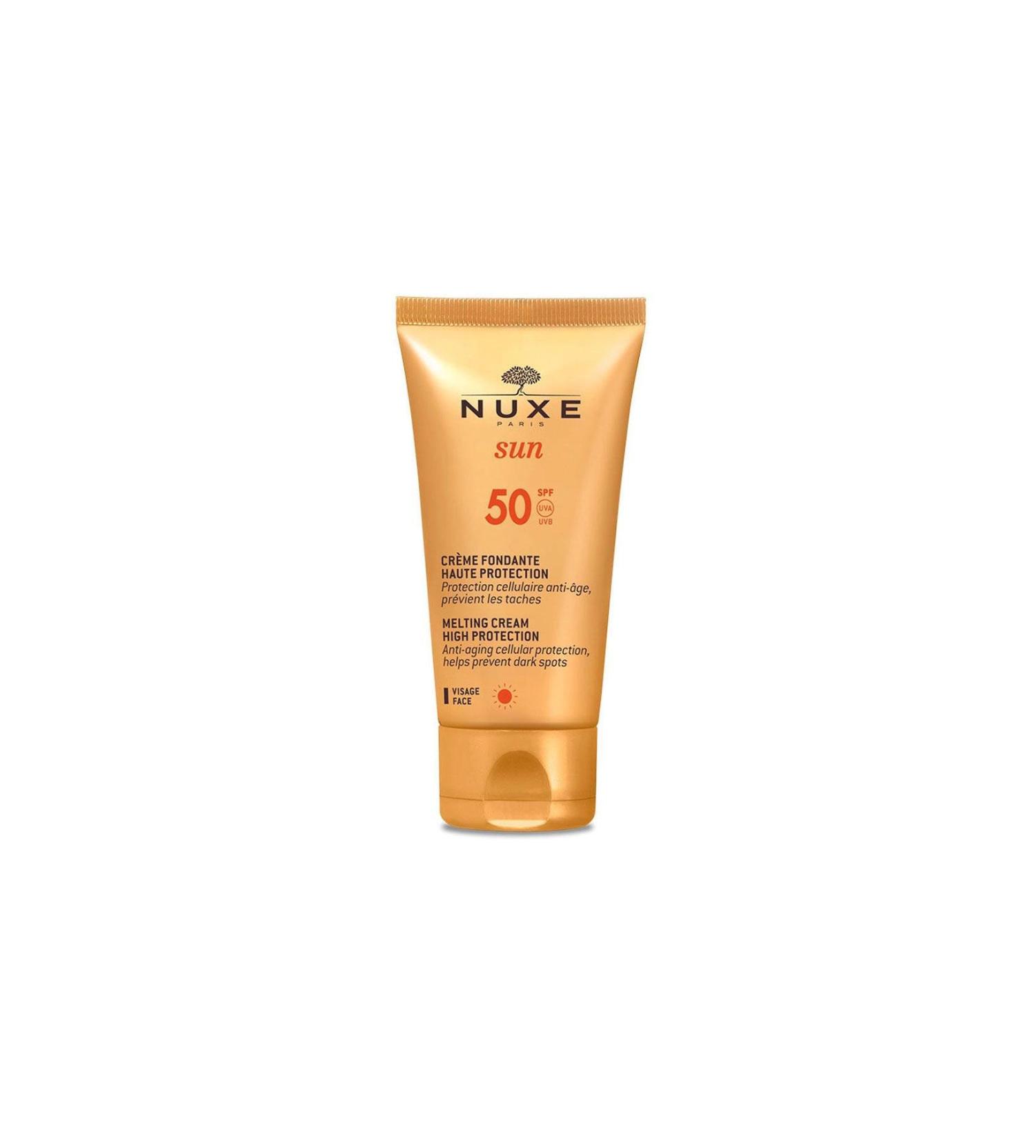 Nuxe Sun - Creme Fondante Visage Haute Protection Spf50 50 ml - Sunscreen Face Cream