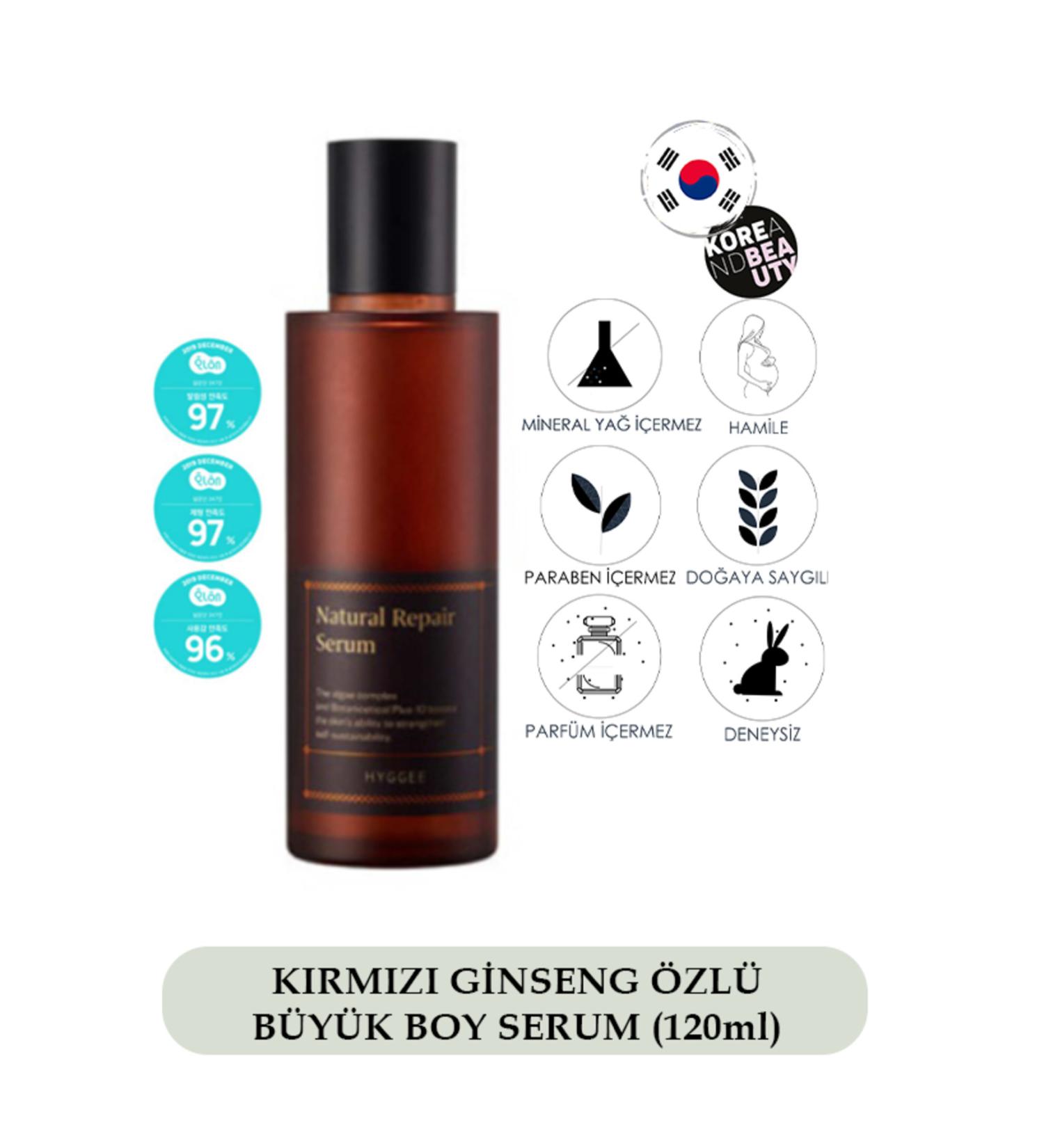 HYGGEE Natural Repair Serum 120ml Anti-Aging Regenerating Red Ginseng Serum - Buy Online on GoSupps.com