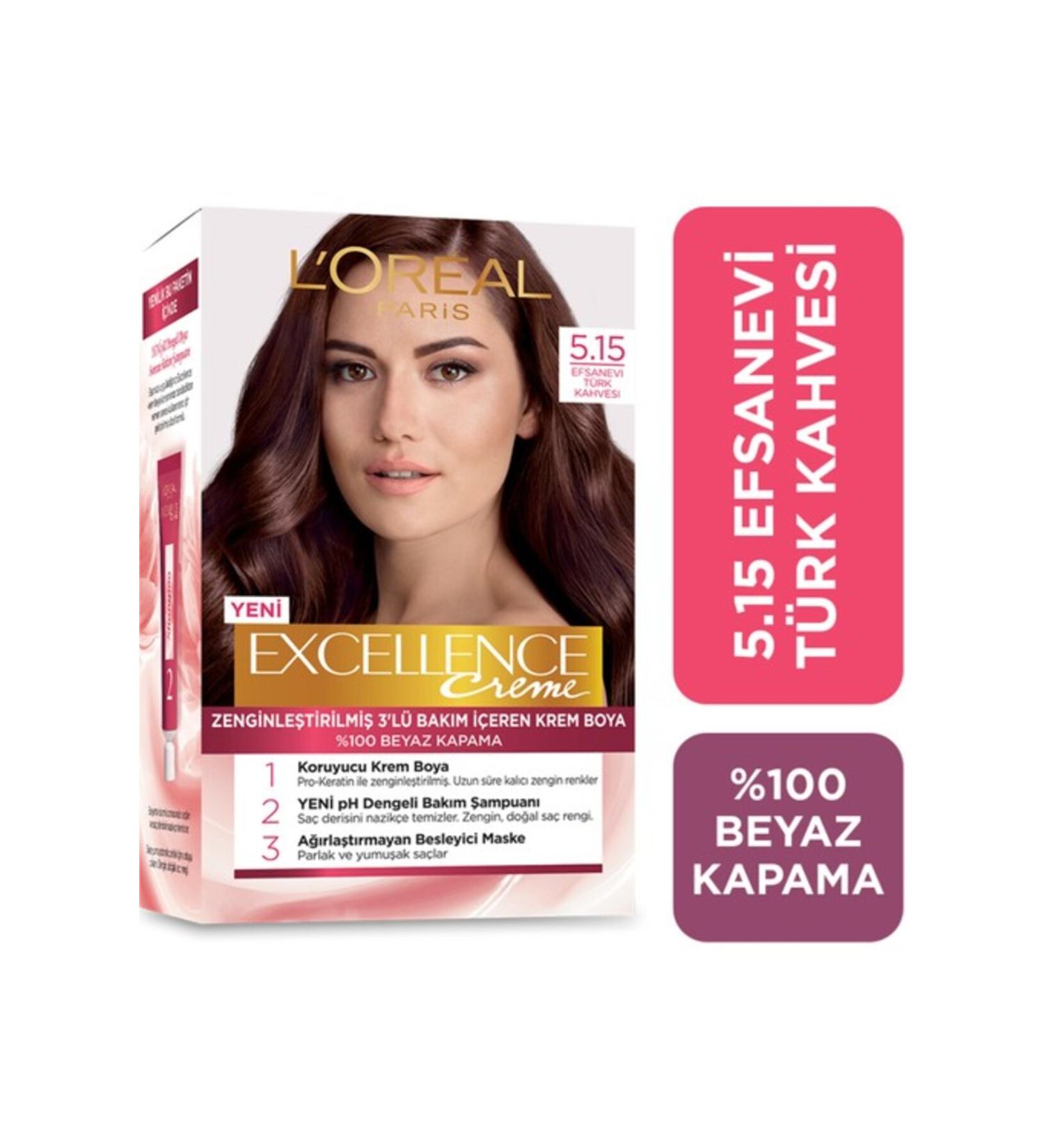 L'Oreal Paris L'or al Paris Excellence Creme Hair Dye 5.15 Legendary Turkish Coffee - Buy Online on GoSupps.com