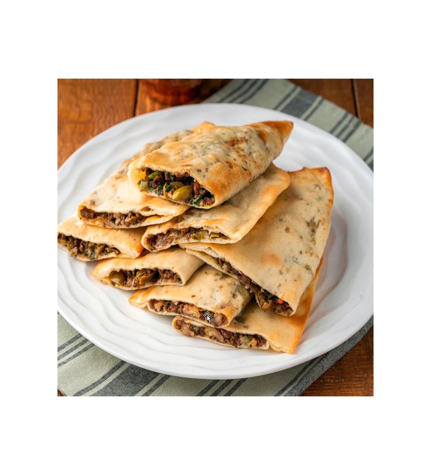 Bakkal Hasan Antep Style Minced Meat Green Olive Borek (Special Production) 15 Pieces - Bakkal Hasan