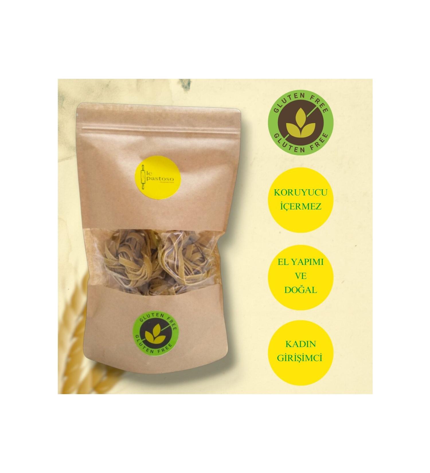 le pastoso 300 gr. Handmade Gluten-free Green Lentil Flour Fettuccine Pasta