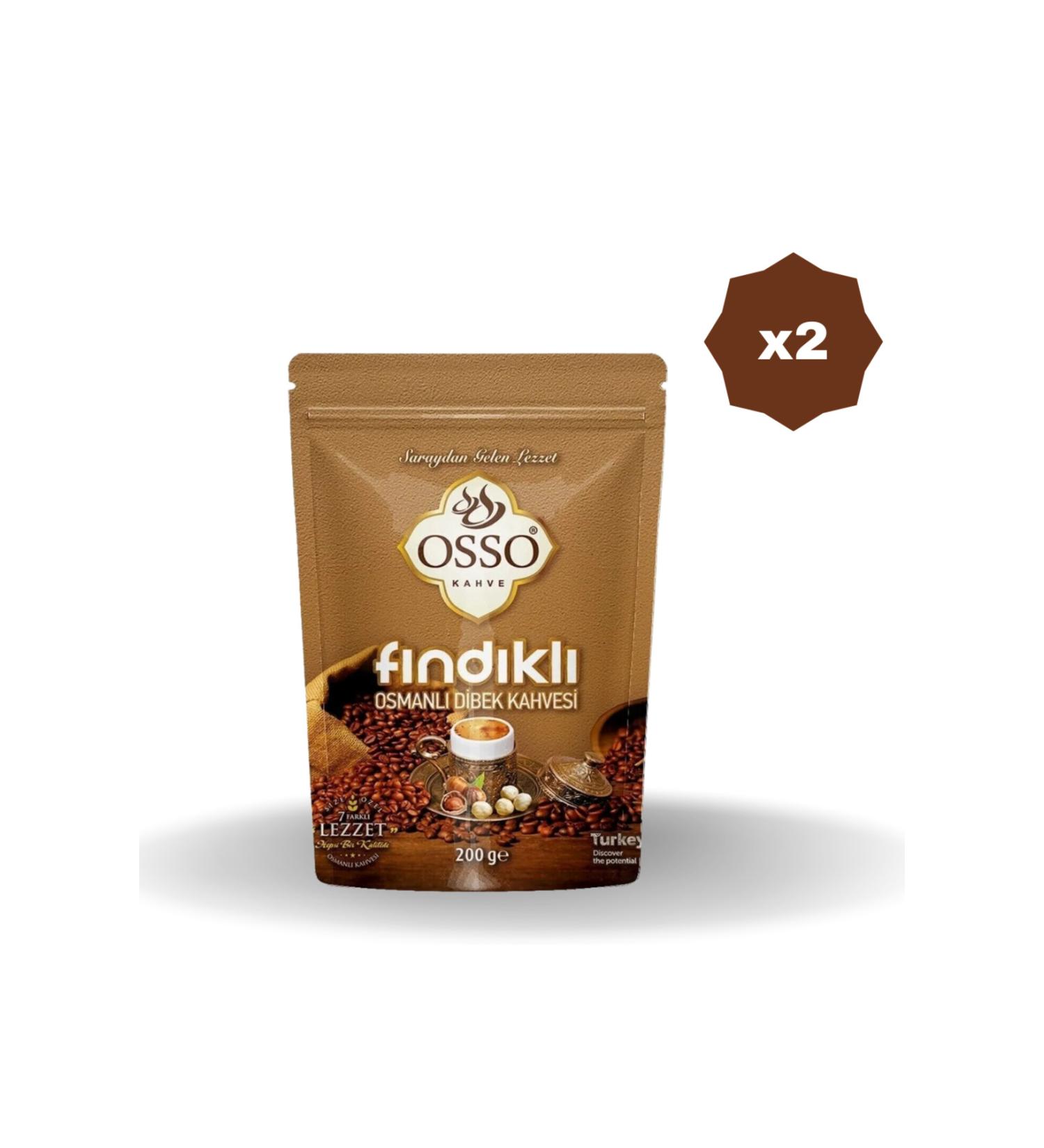 OSSO COFFEE OSSO OTTOMAN HAZELNUT D BEK COFFEE 200 GR - (2 PIECES)