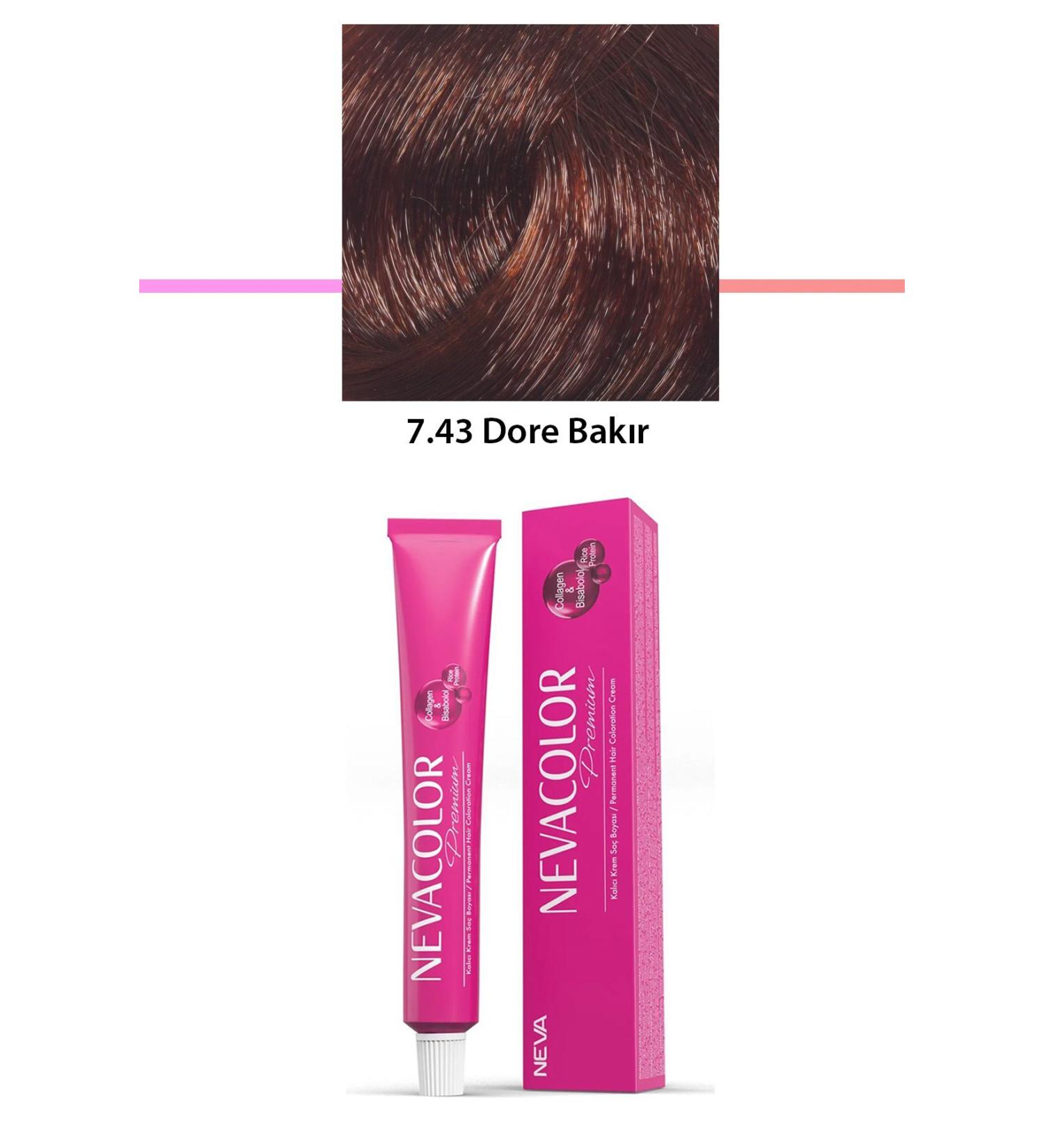 Easy Supply Premium 7.43 Dore Copper - Permanent Cream Hair Dye 50 g Tube