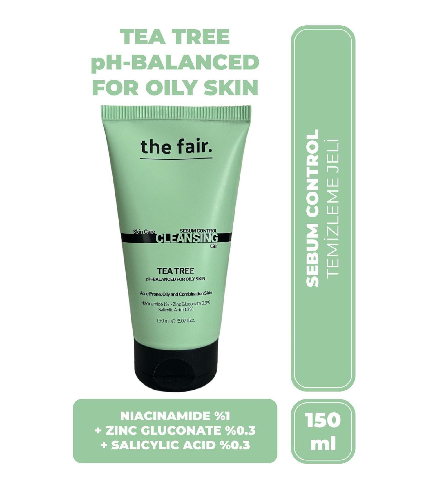 The Fair Tea Tree and Salicylic Acid Sebum Balancing Face Wash Gel for Oily Skin - Buy Online on GoSupps.com