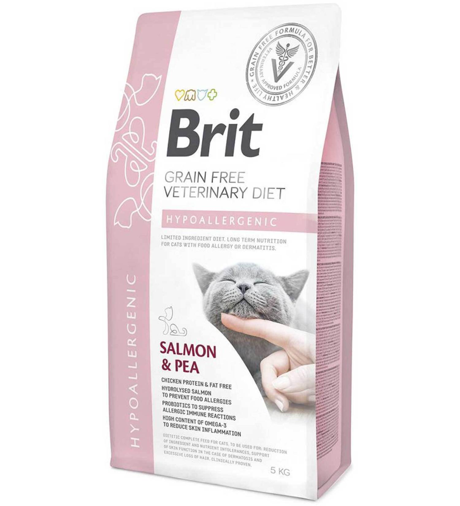 Brit Care Brit Veterinary Diet Hypoallergenic Grain-Free Salmon Cat Food 5kg