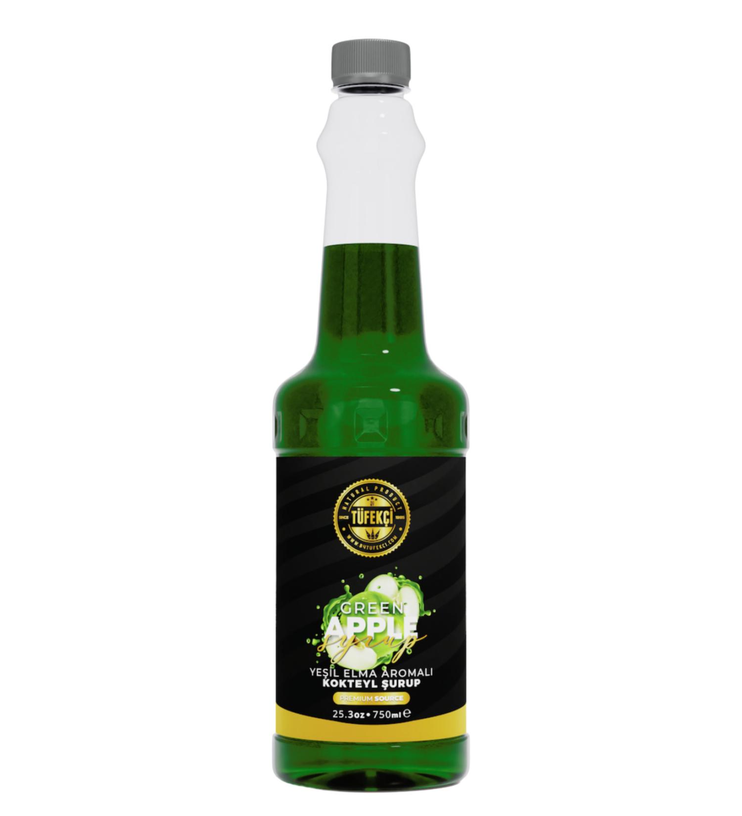 By T fek i Green Apple Flavored Cocktail Cake Coffee and Dessert Syrup 750 ml