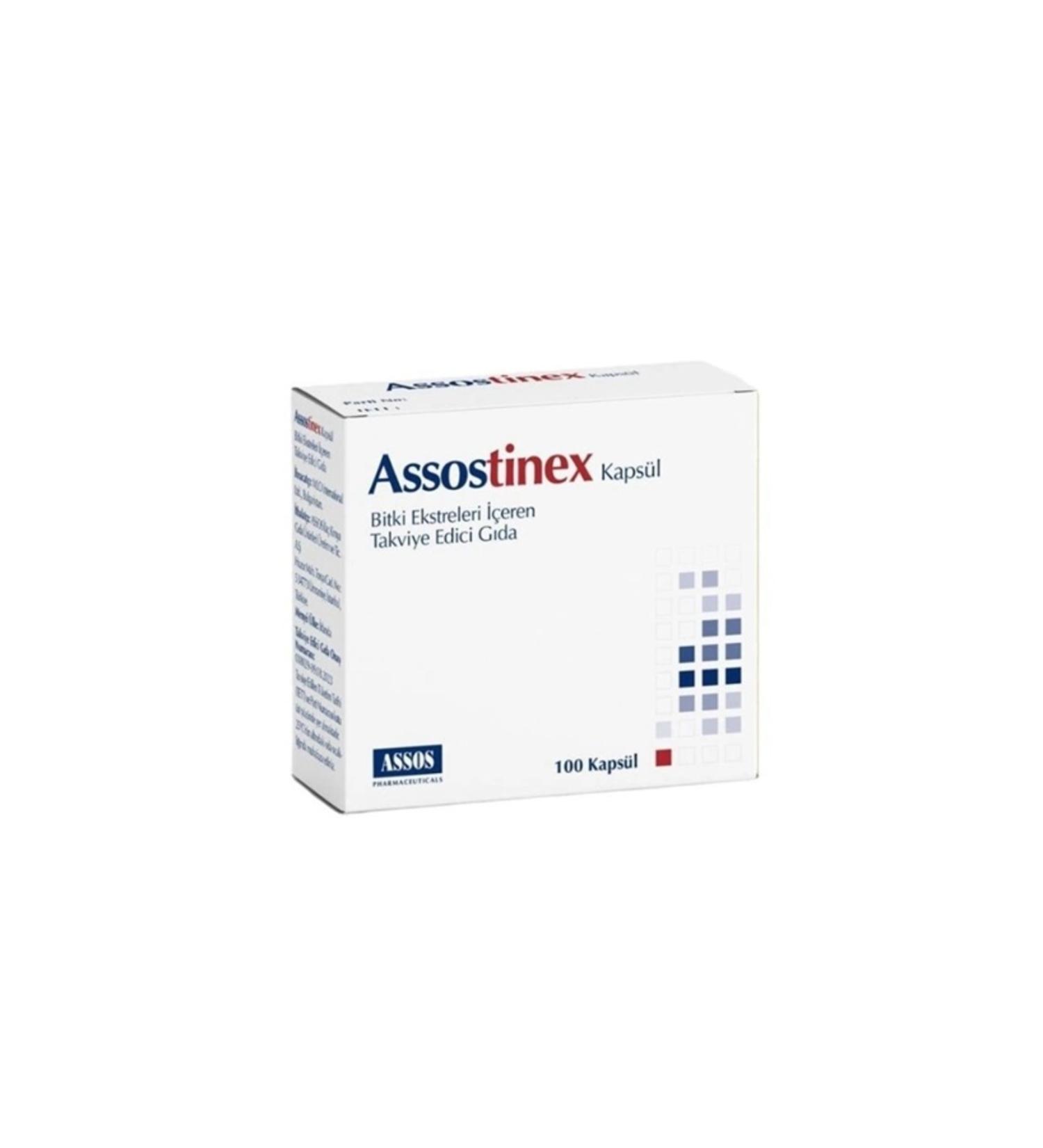 Assos Assostinex Plant Extracts Containing Supplementary Food 100 Capsules