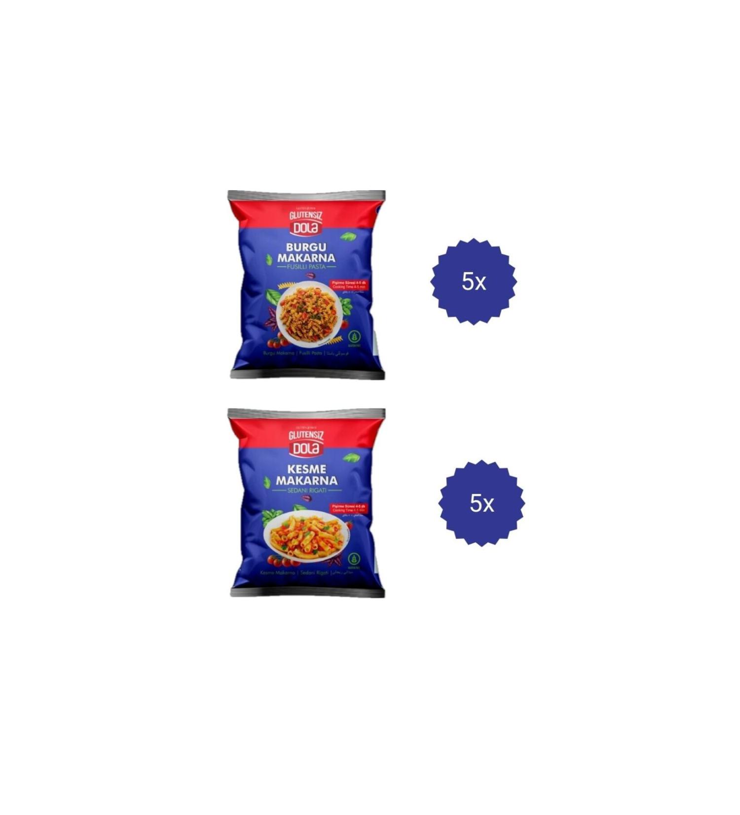 Dola Gluten Free Cut and Spiral Pasta 400 gr 10 Pieces