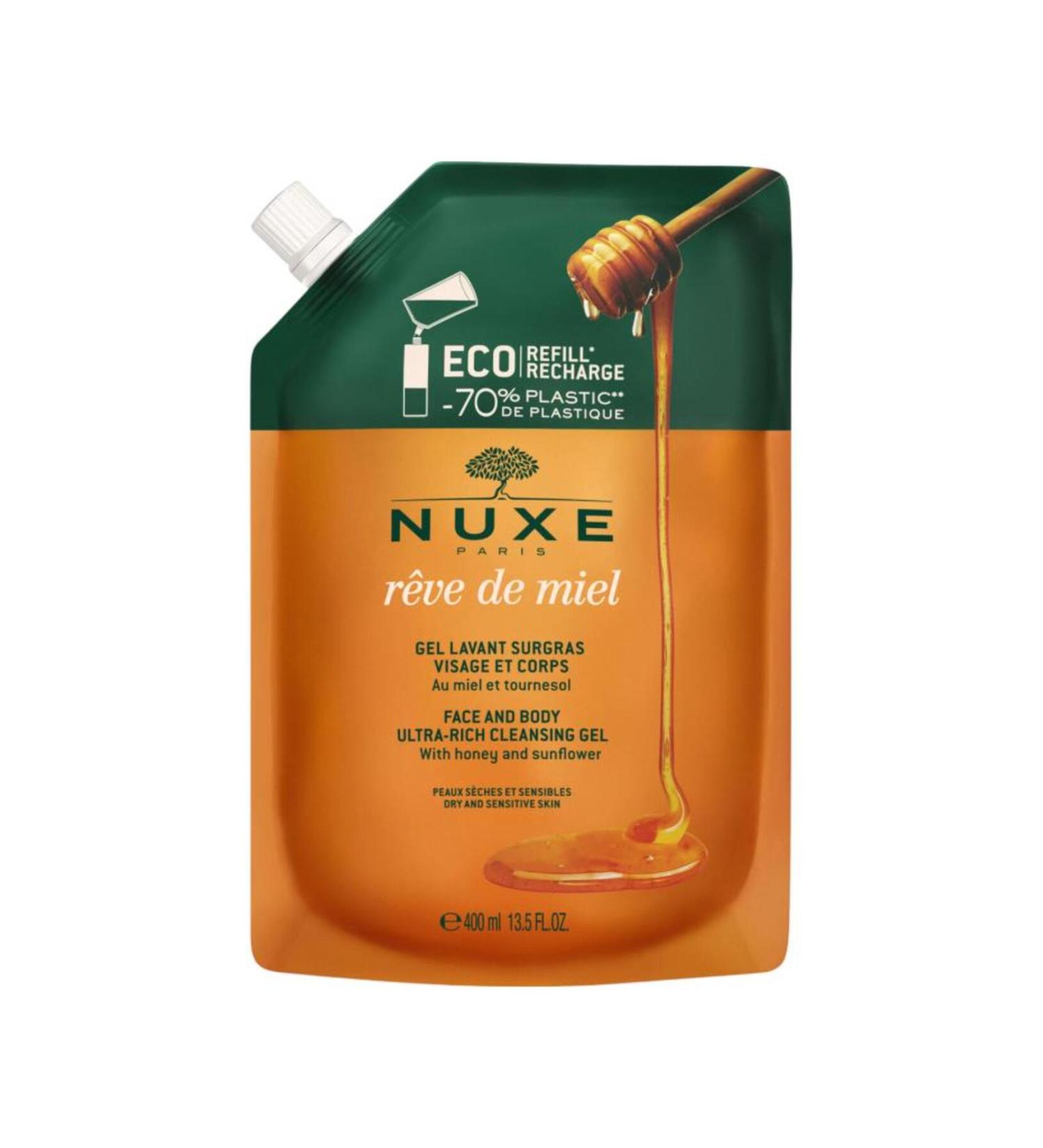 Nuxe Reve De Miel Gel Lavant Surgras Visage Et Corps - Refill 400 ml