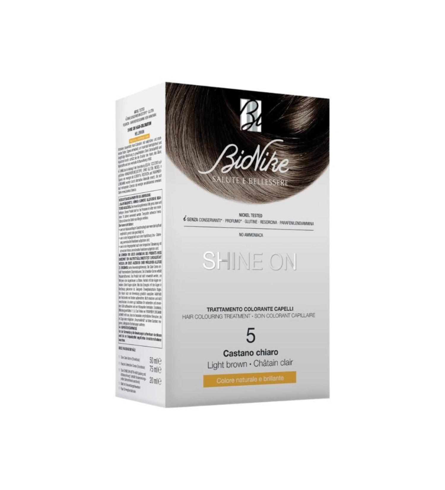 BioNike Shine On Hair Coloring Treatment No: 5 Light Brown
