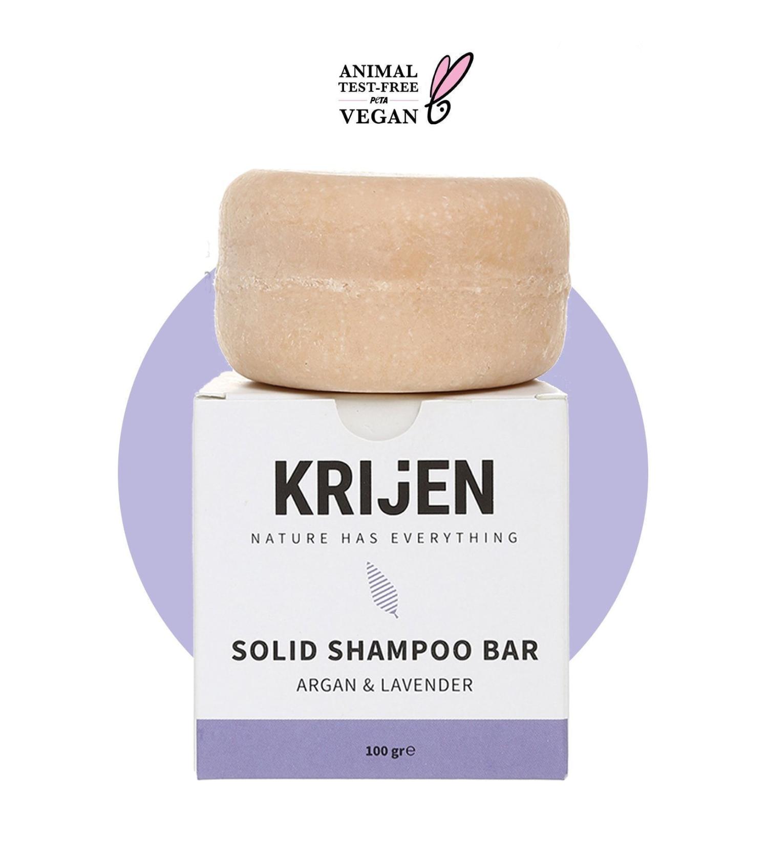 Krijen Argan & Lavender Solid Shampoo 100 Gr - Buy Online on GoSupps.com