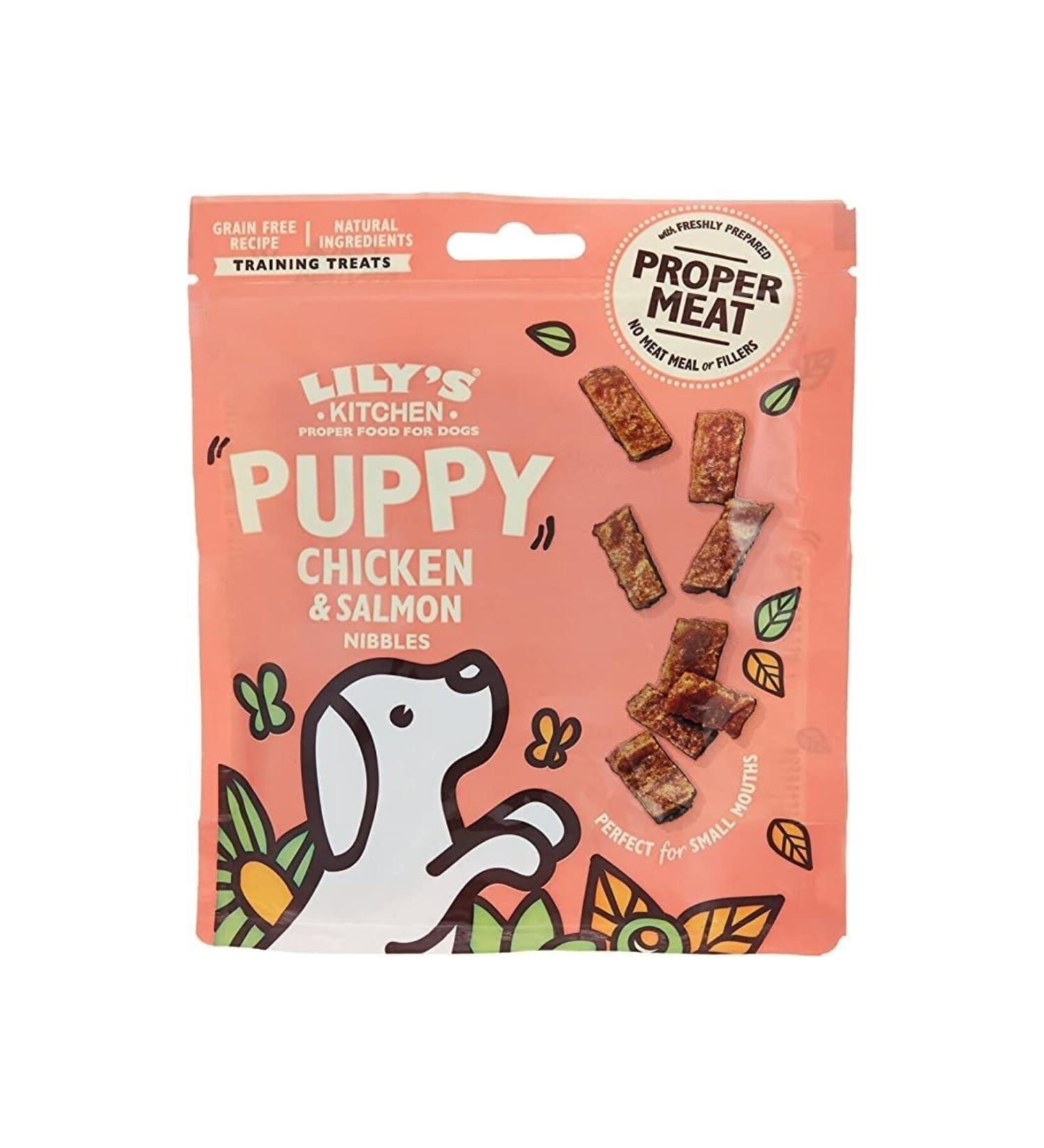 Lily's Kitchen Chicken & Salmon Nibbles Puppy Treats 70g - Natural & Delicious Snacks