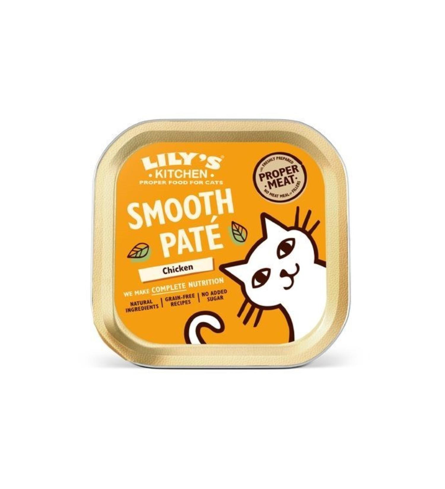 Lily's Kitchen Chicken Pate Wet Cat Food 85g - High Protein Nourishing with Natural Meat and Salmon Oil