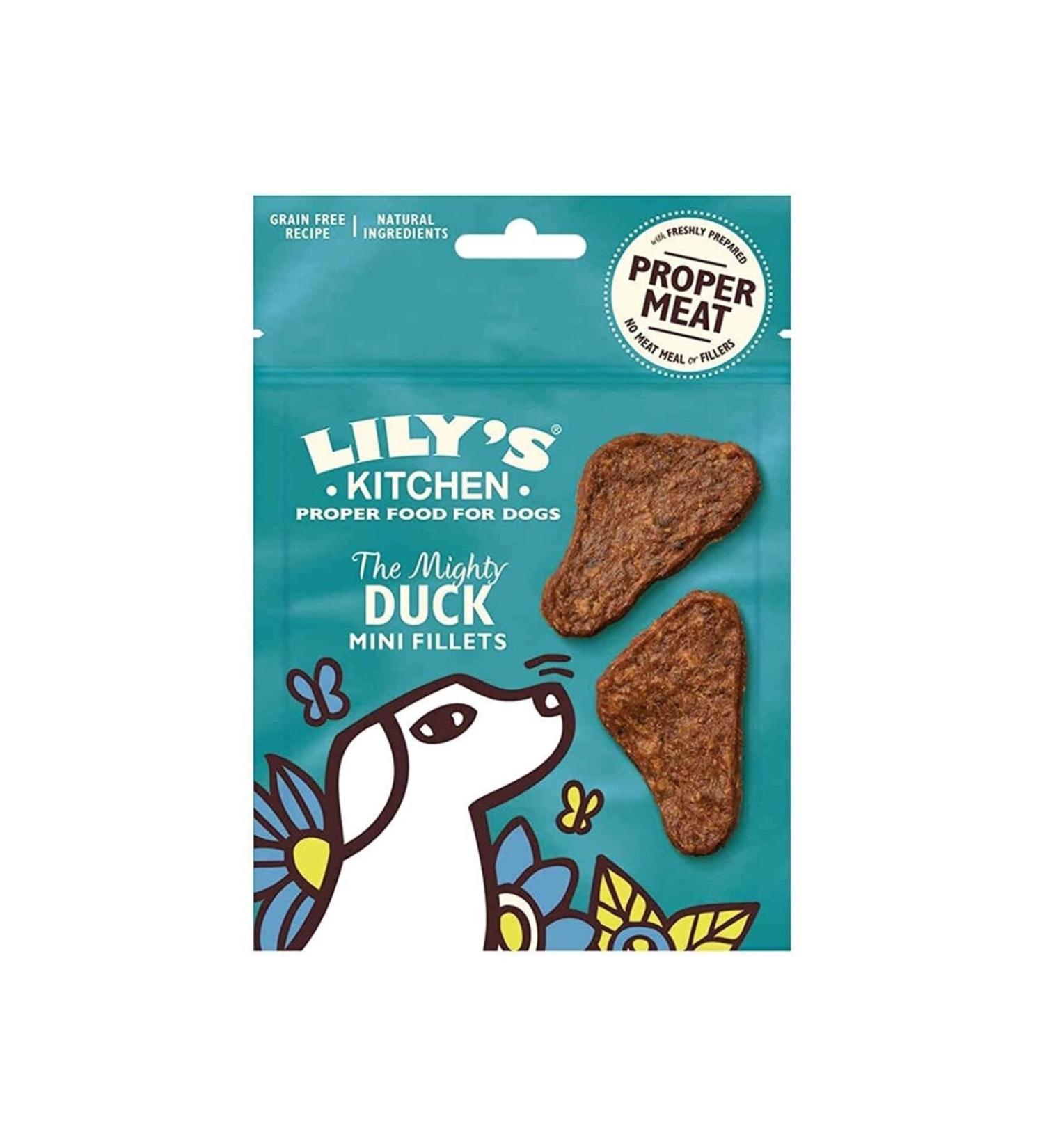 Lily's Kitchen Mini Jerky Grain Free Dog Treats (70g) - Natural Duck Fillet Delicious and Healthy