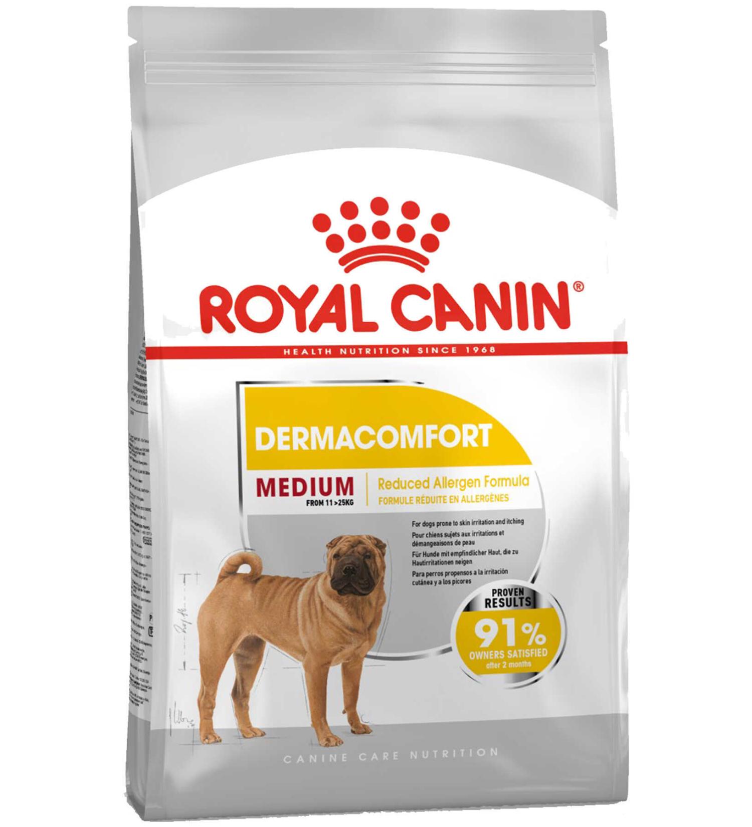 Royal Canin Dermacomfort Medium Sensitive Skin Medium Breed Dog Food 12kg