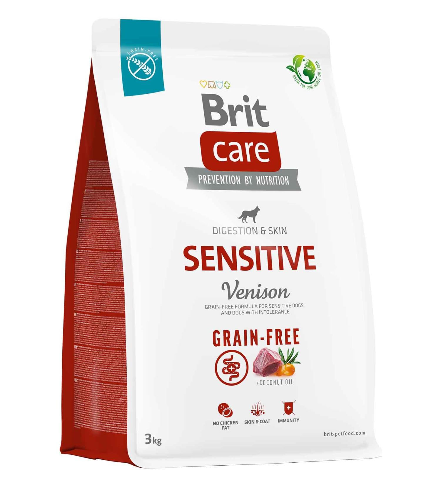 Brit Care Sensitive Digestion & Skin Venison Grain-Free Adult Dog Food 3kg