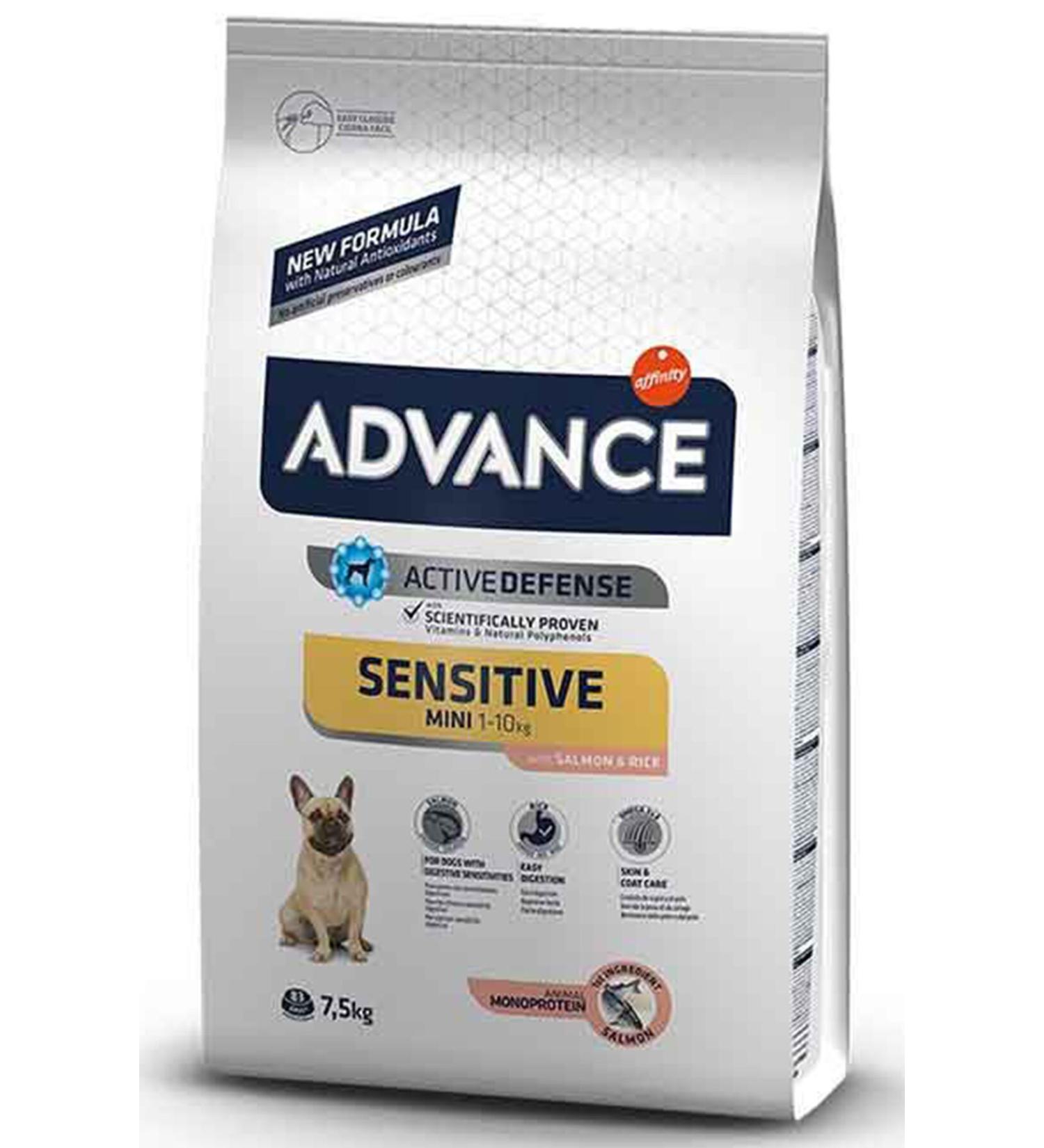 Advance Mini Sensitive Salmon Small Breed Adult Dog Food 7.5kg