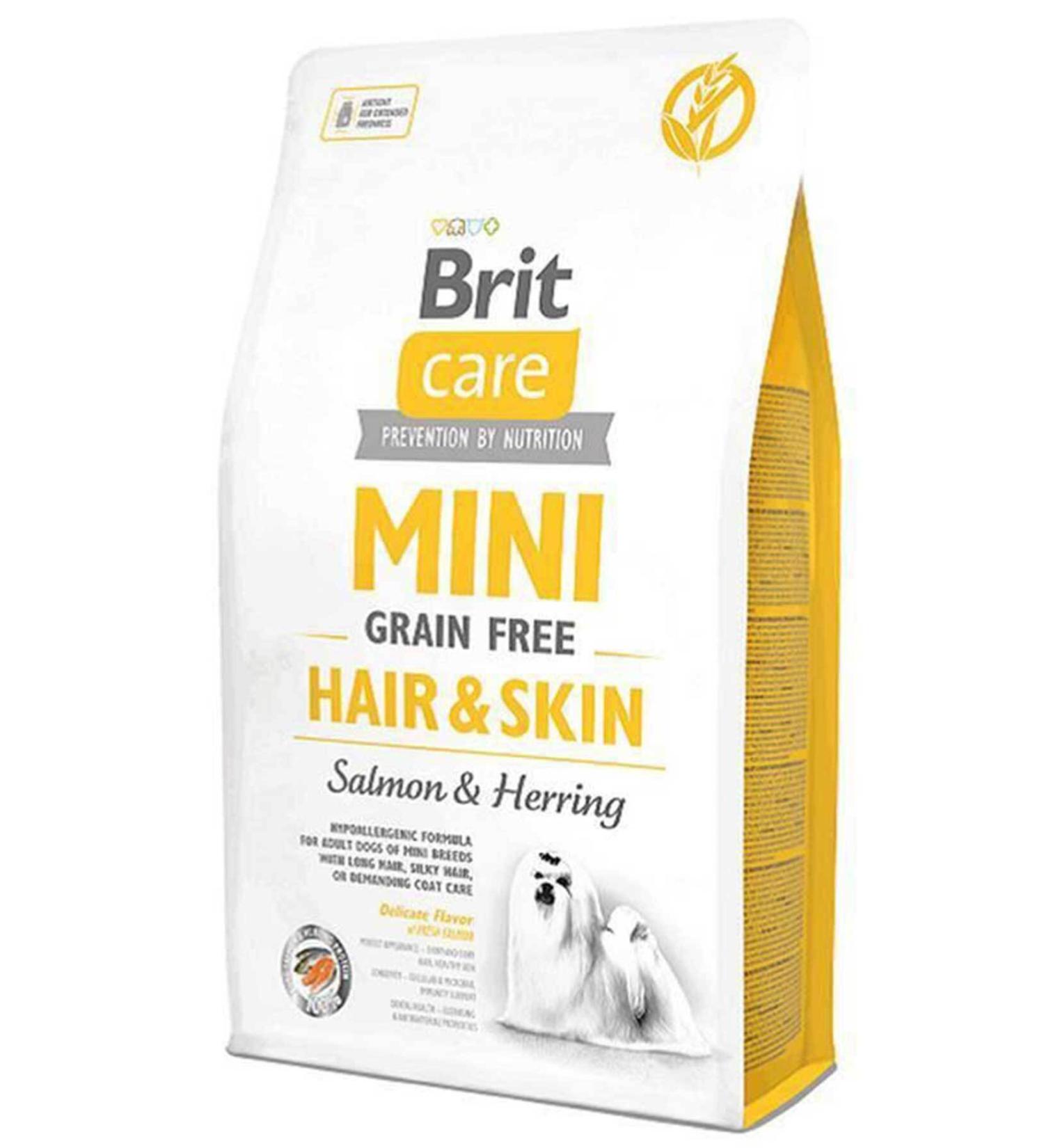 Brit Care Mini Hair & Skin Grain-Free Salmon & Herring Small Breed Adult Dog Food 7kg