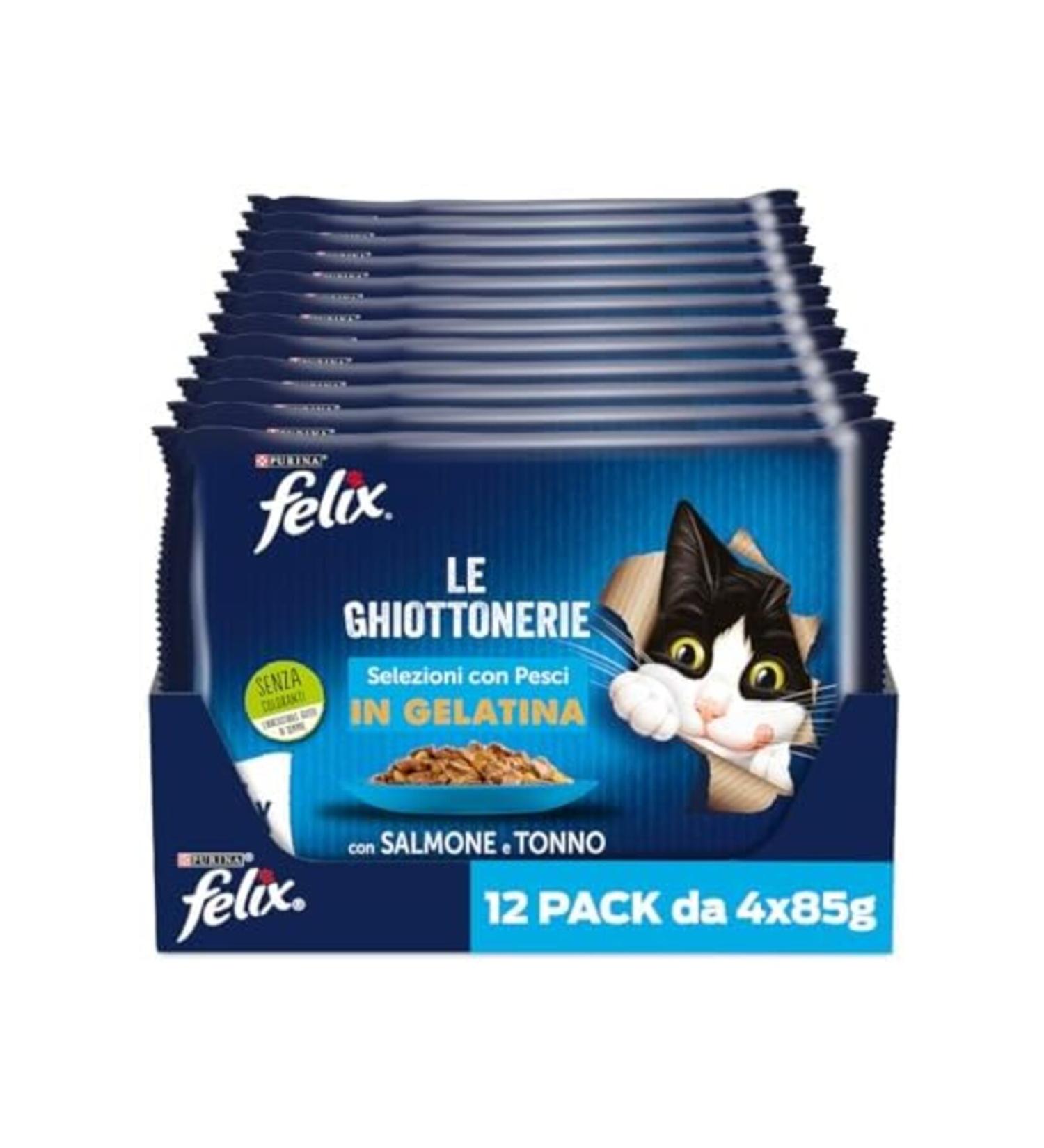 FELIX Salmon Cat Wet Food Advantageous Package (48 X 85 GR)