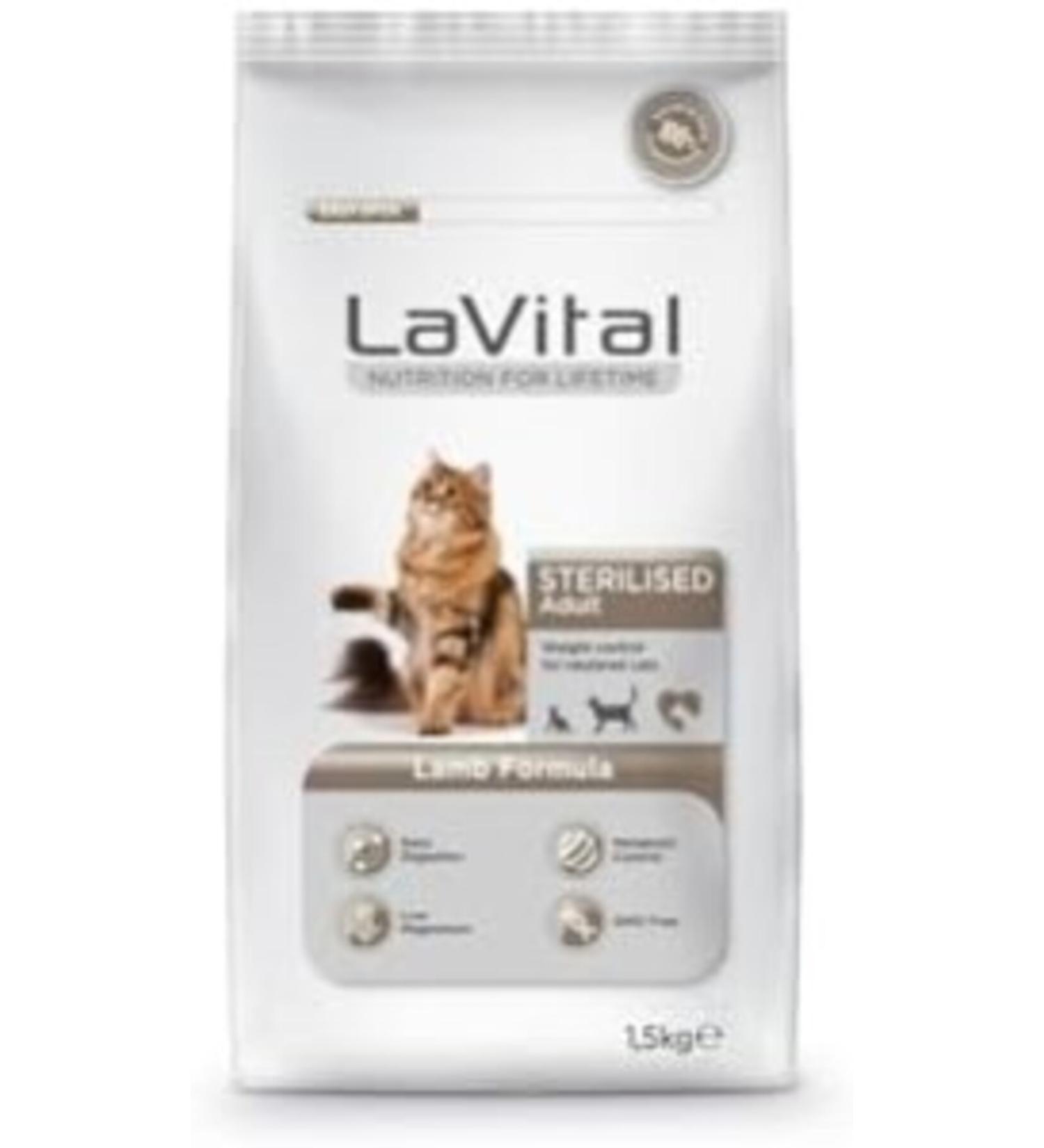 La Vital LaVital Lavital Lamb Sterilized Cat Food 800-103847 1.5kg Standard